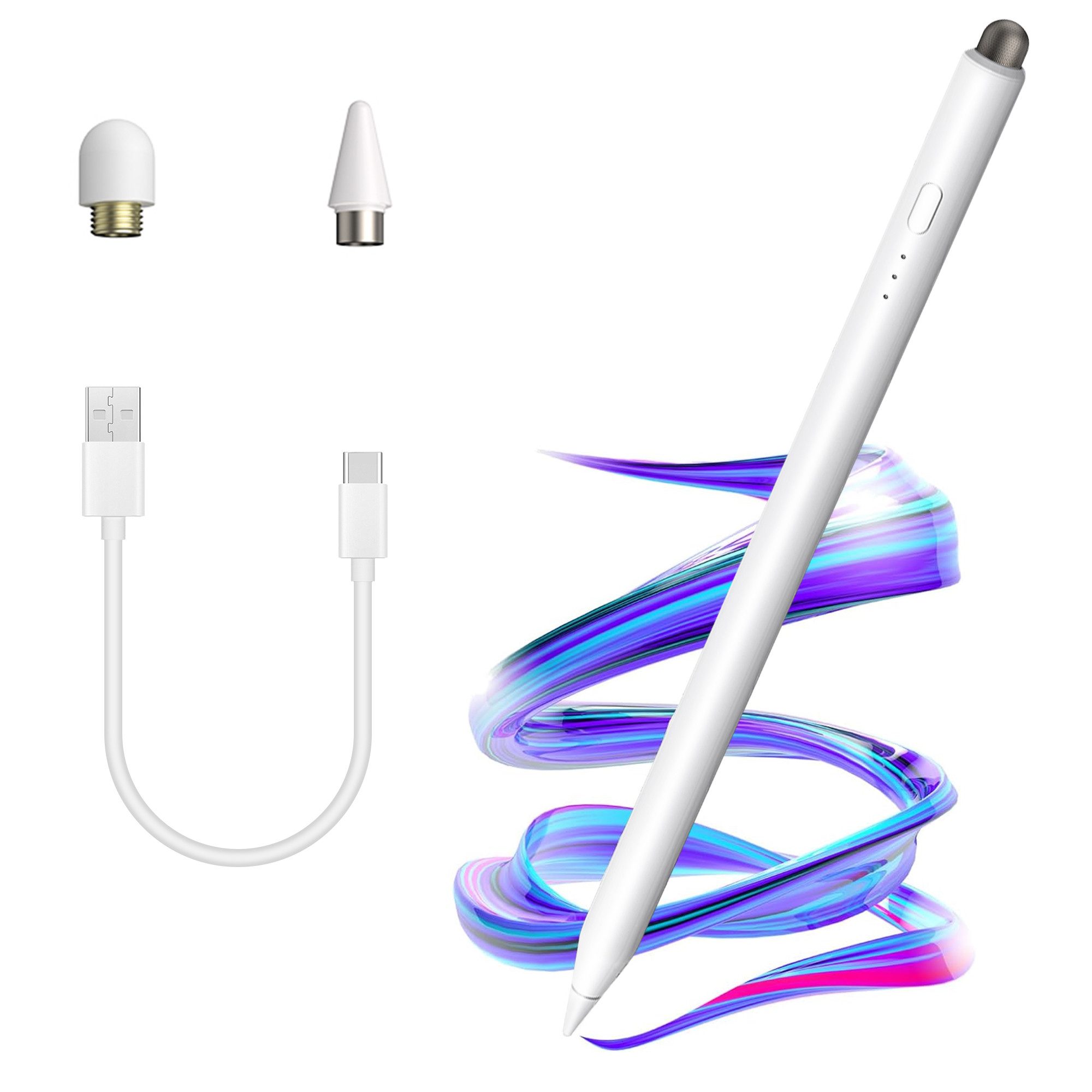 BRAIDOL Eingabestift Stylu-Stift für Touchscreens,Stylus Touch Eingabestift,Stylus Pen (Universeller Kapazitiver Eingabestift für iPhone,iPad, Android,Tablets und Alle Touchscreens) Schnellladeleistung Palm Rejection und Neigungssensitivität