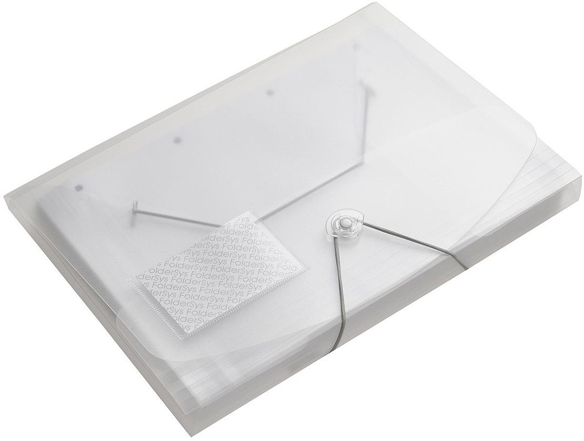 Fächermappe Sammelmappe Jumbo A4 PP mit Gummizug farblos transluzent