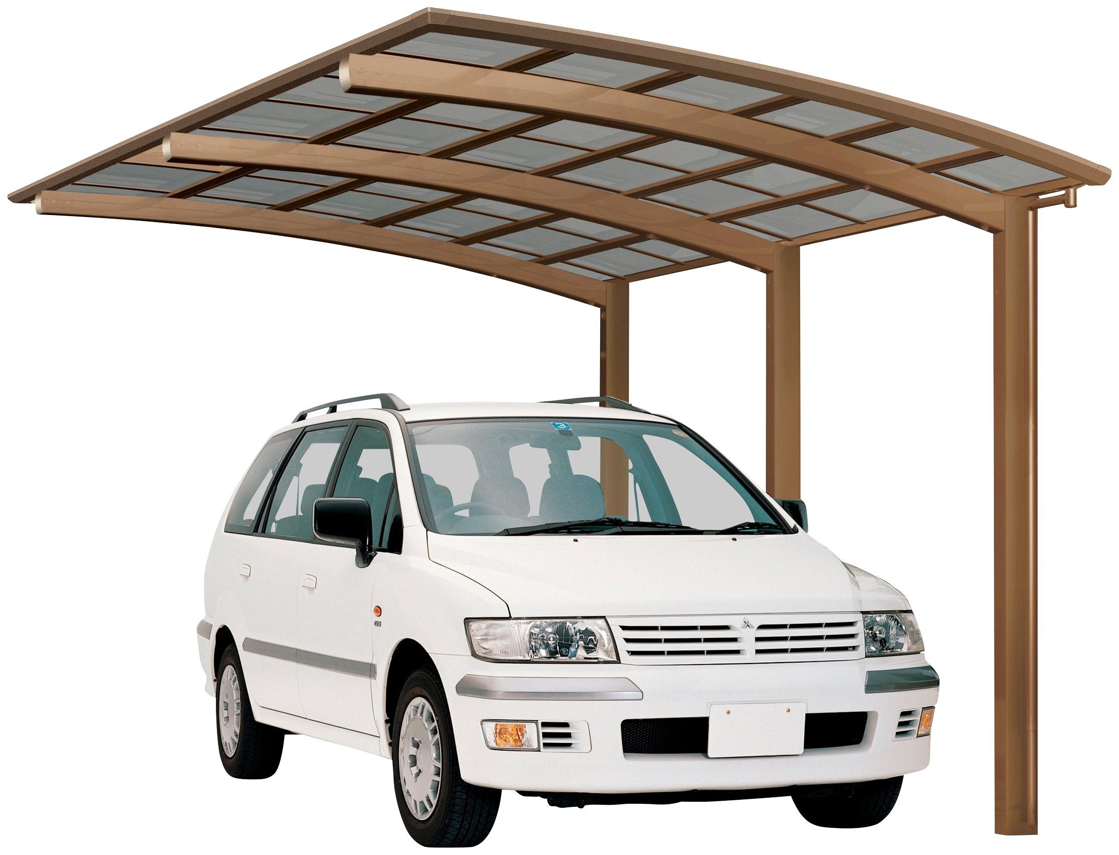 Ximax Einzelcarport Portoforte Typ 110 Sonderlänge-bronze, BxT: 270x556 cm, 240  cm Einfahrtshöhe, Aluminium