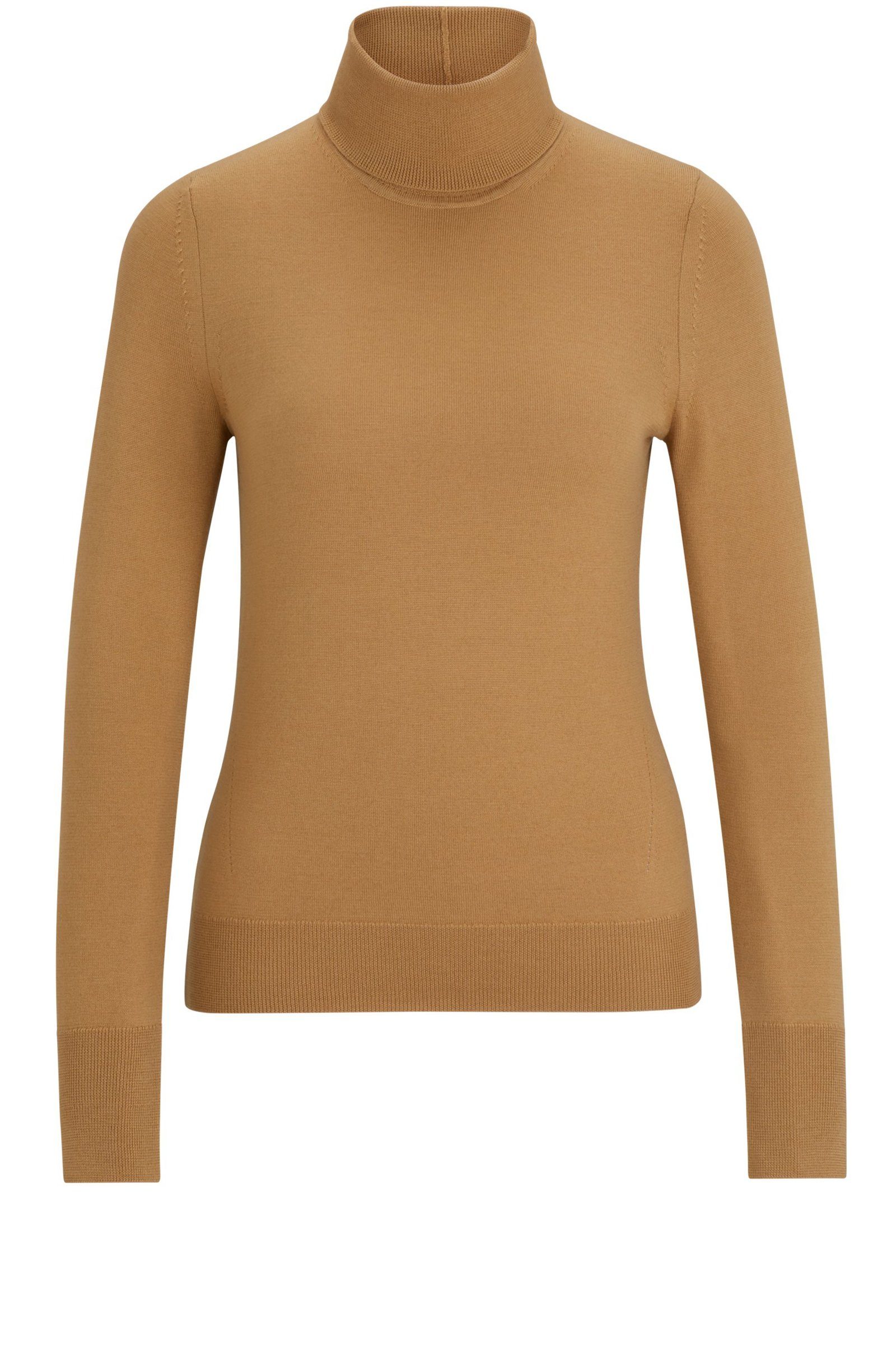 BOSS Strickpullover Fasecta (1-tlg) Beige (260)