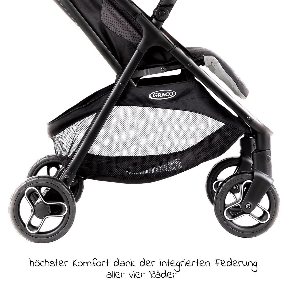 mit - Liegefunktion, Sportwagen kg Kinder-Buggy Regenschutz 5,8 Steeple bis Myavo nur Gray, faltbar kg Graco 22