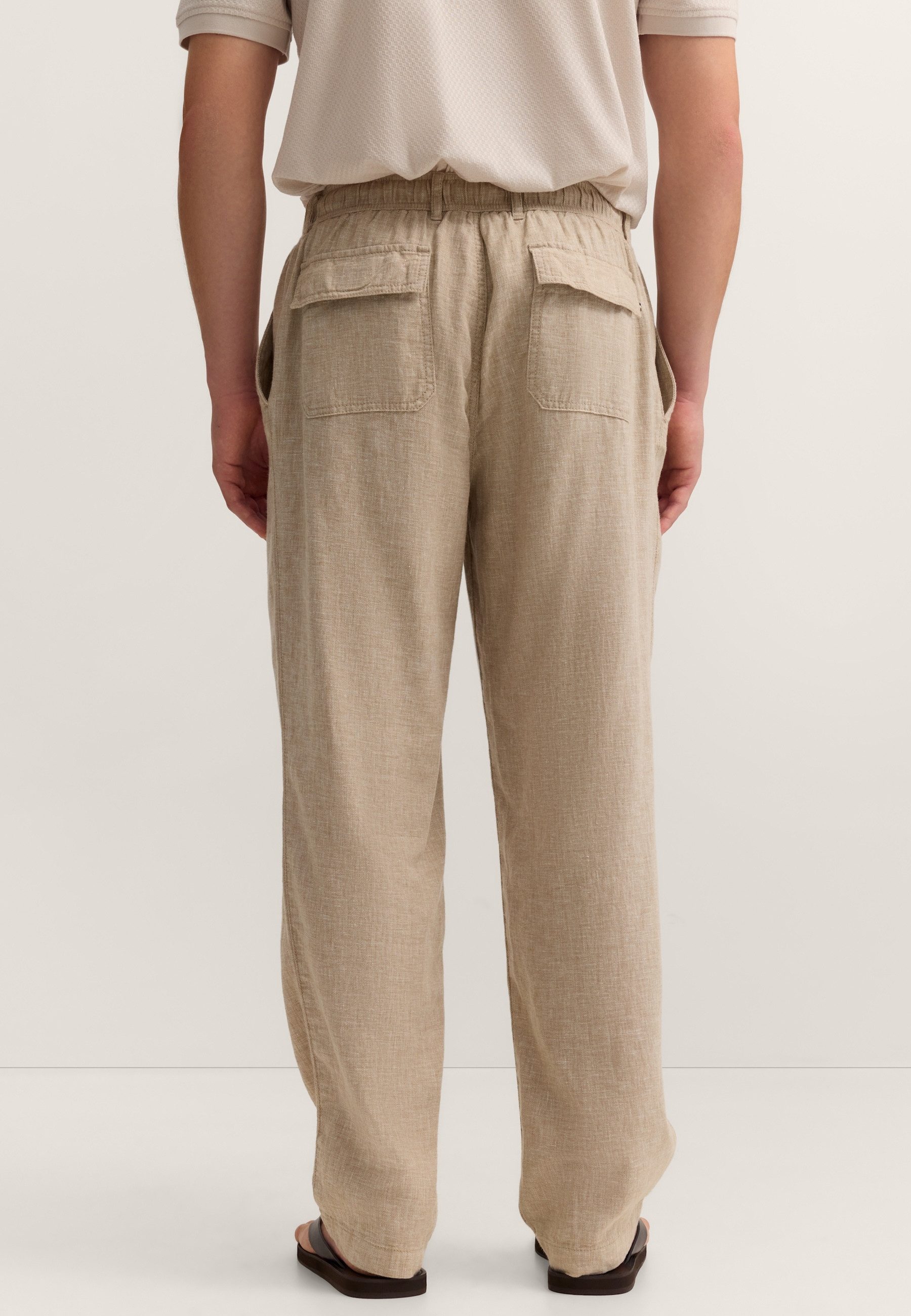 bugatti Chinohose Regular Fit aus Leinen-Baumwolle