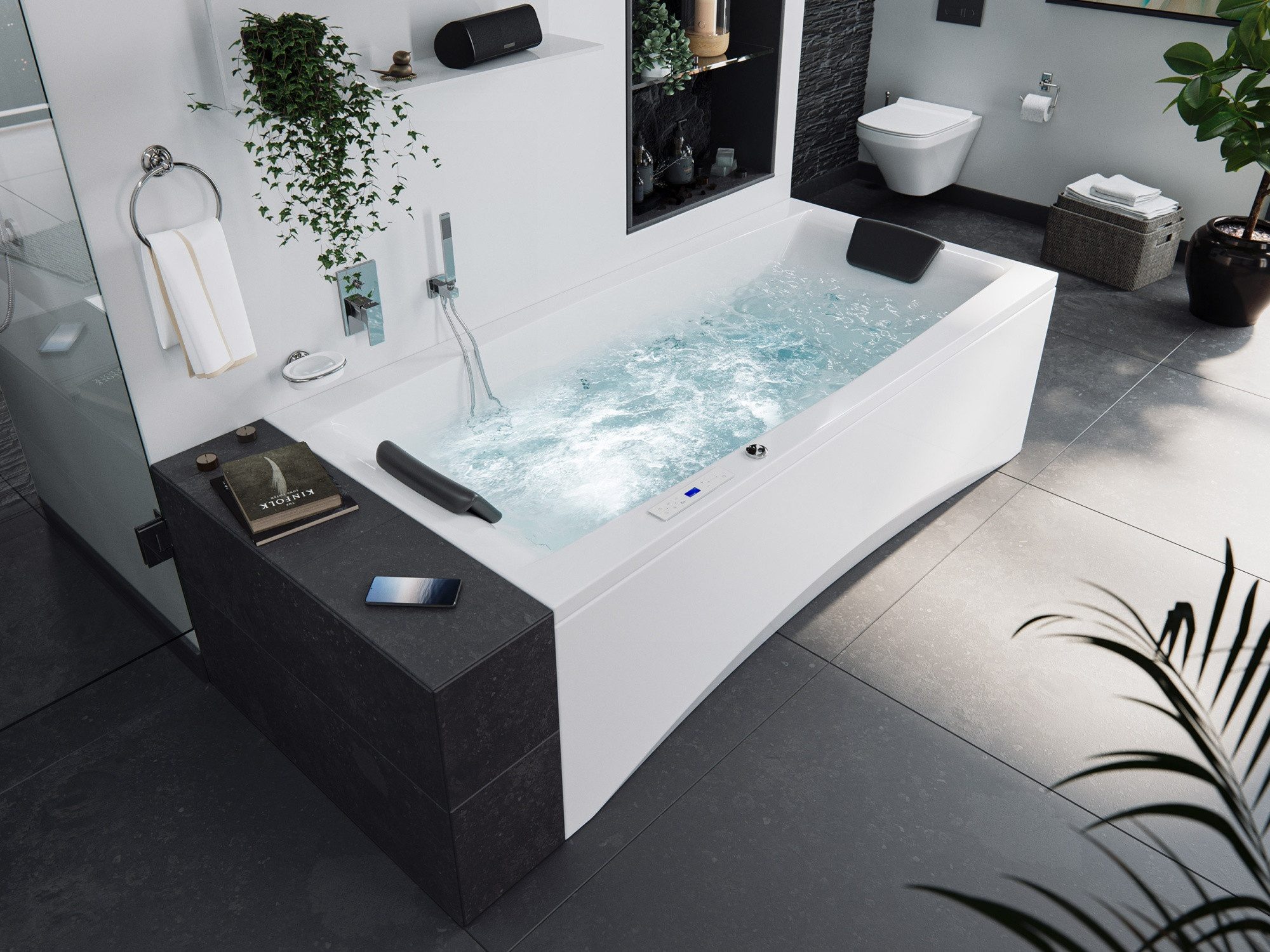 Magnolia Home Whirlpool Rechteck Whirlpool Unity 190x90 Made in Germany 24 Düsen Befüllung Übe