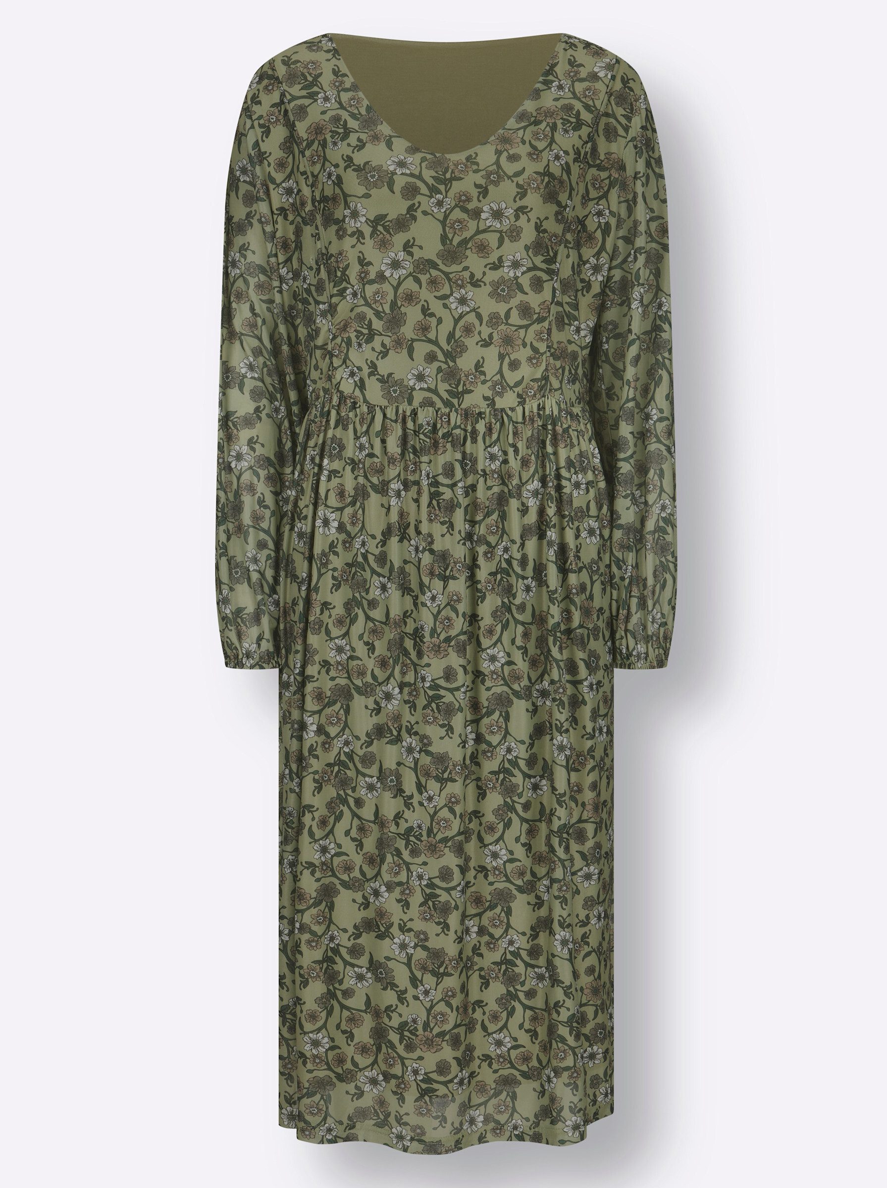 Etuikleid Mesh-Kleid Langarm