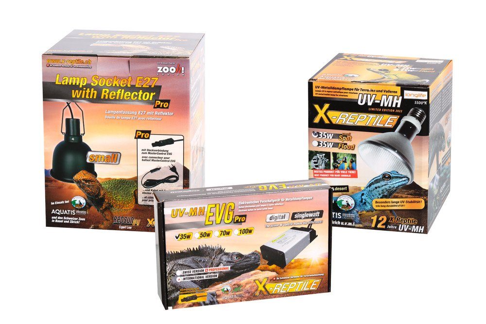Terrarium X-Reptile 35 Watt Spot Set (Lampe + Vorschaltgerät + Lampenfassung PR