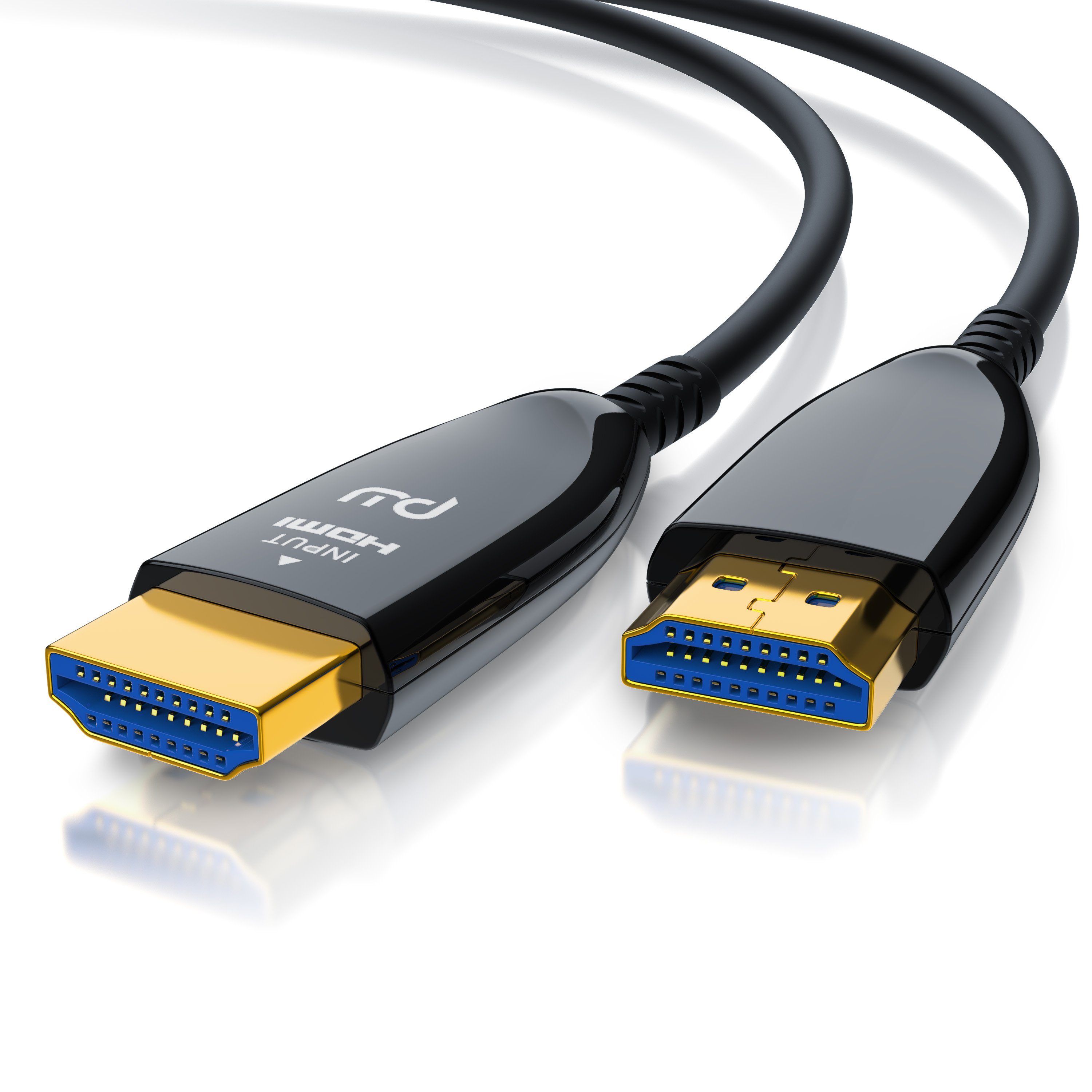 Primewire HDMI-Kabel, 2.1, HDMI Typ A (1000 cm), Glasfaser UHD, 8K @ 120Hz, 4k @ 240Hz, HDR10+, 3D, eARC, HDCP 2.3, 10m