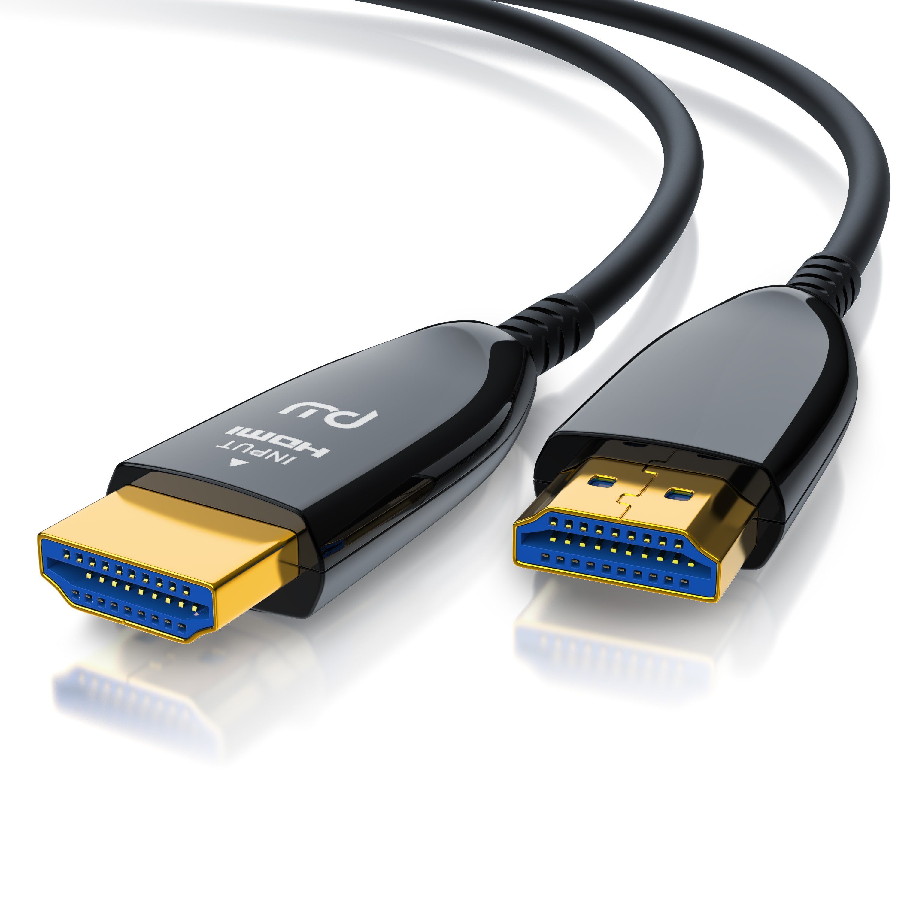 Primewire HDMI-Kabel, HDMI Typ A, HDMI Typ A Stecker, HDMI Typ A Stecker  (1000 cm), HDMI Kabel 2.1 Glasfaser - 8K 120Hz – 4k 240Hz - 10m – HDR10+ -  3D eARC