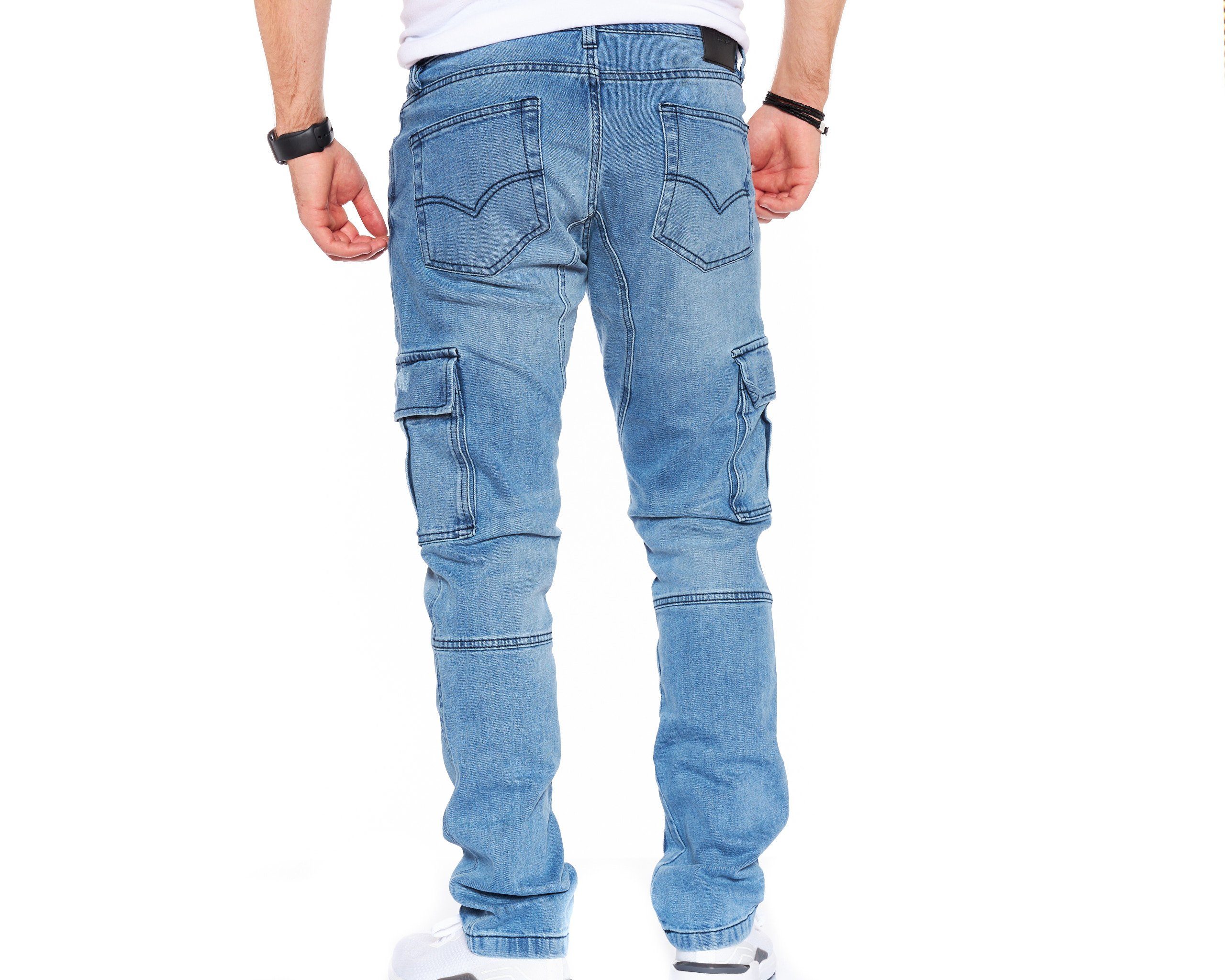 Styleko Cargohose Cargo Jeans Herren Cargohose für Herren Jeans stretch Cargohose Herren