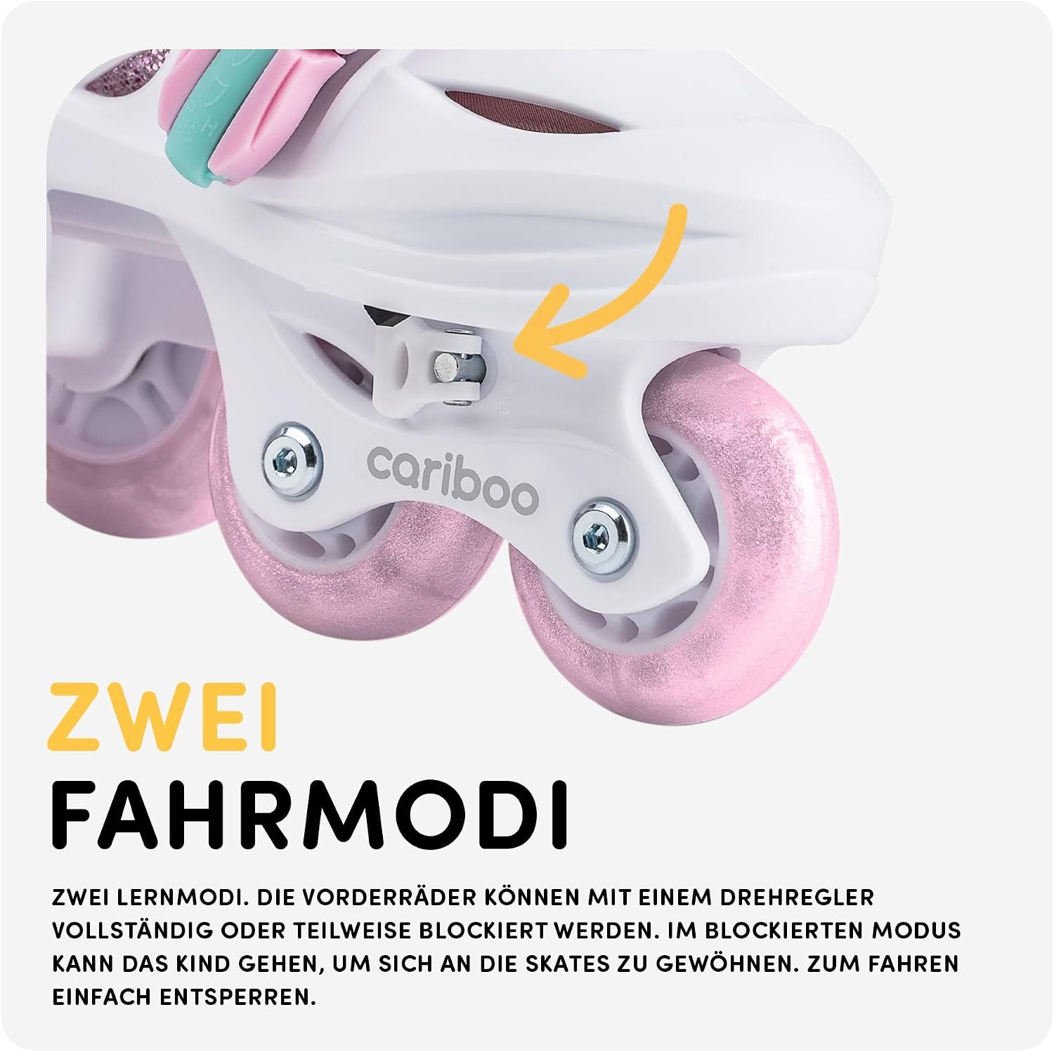 Cariboo Rollschuhe Kinder-Inliner CARIBOO BALLERINA Inline skates verstellbar LED – Bild 5 von 5