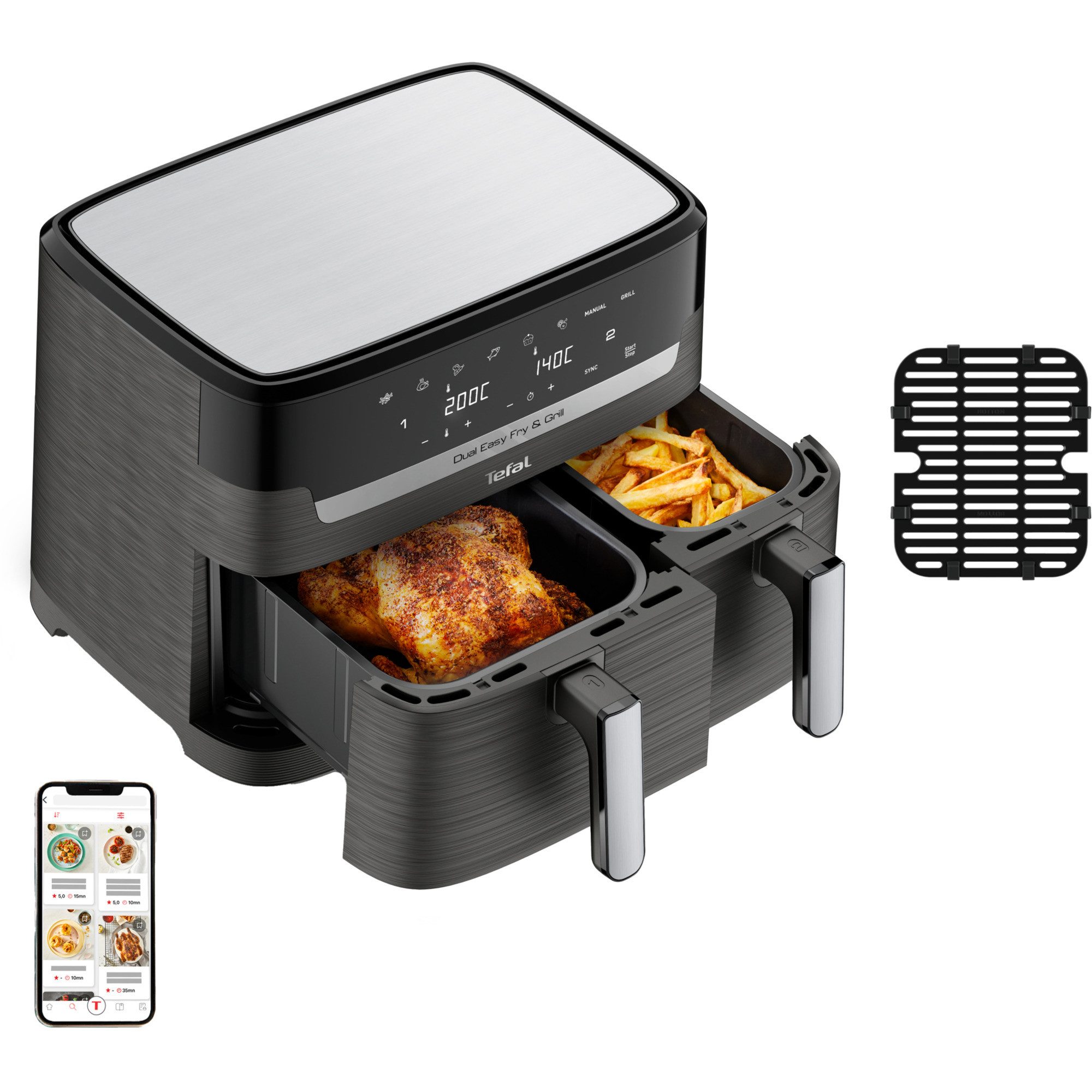 Tefal Fritteuse Dual Fry & Grill EY905B