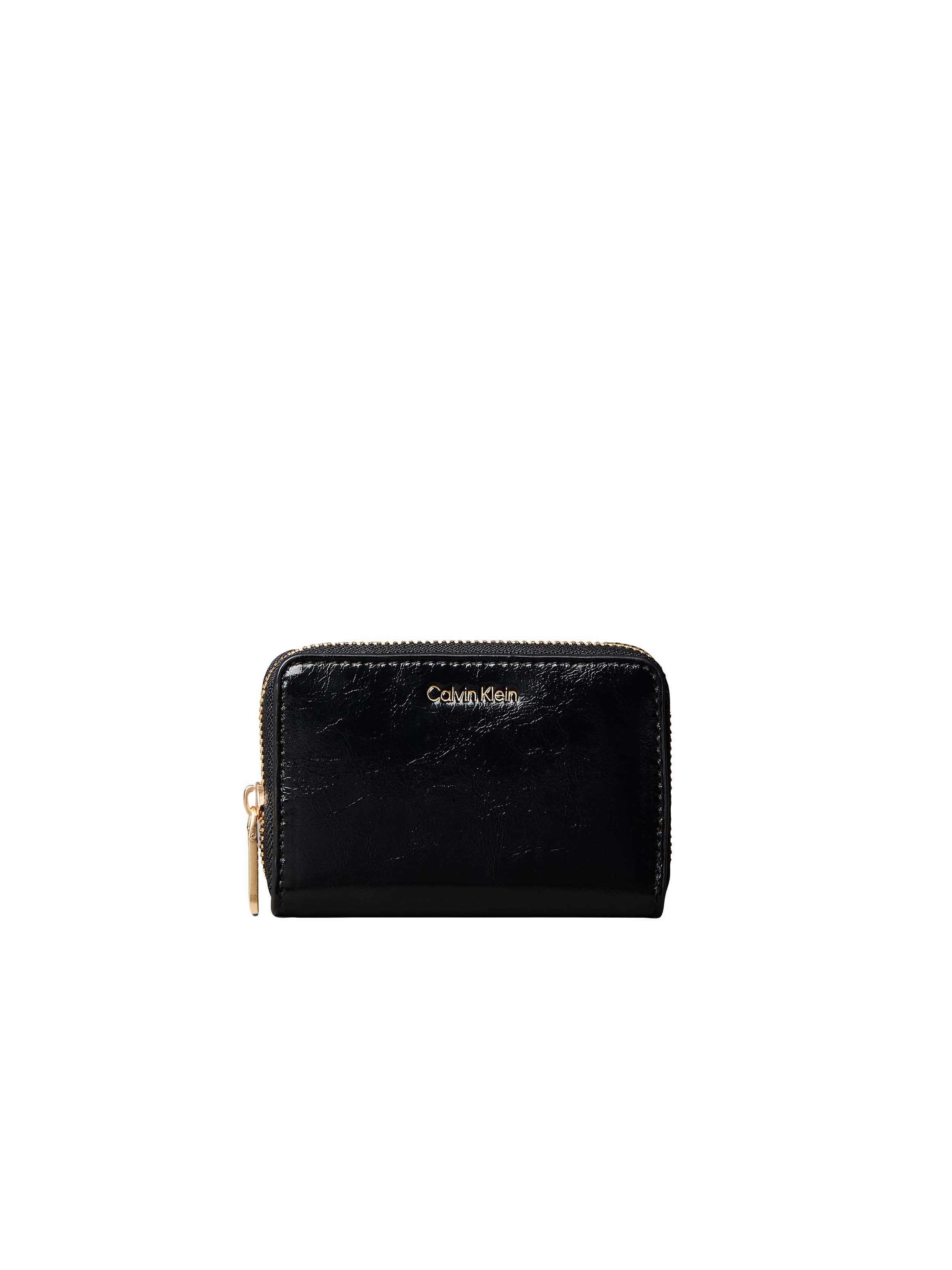 Calvin Klein Geldbörse FOIL GLOSSY SQUARE ZIP AROUND, Damen Geldbeutel, Portemonnaie mit Rundum-Reißverschluss
