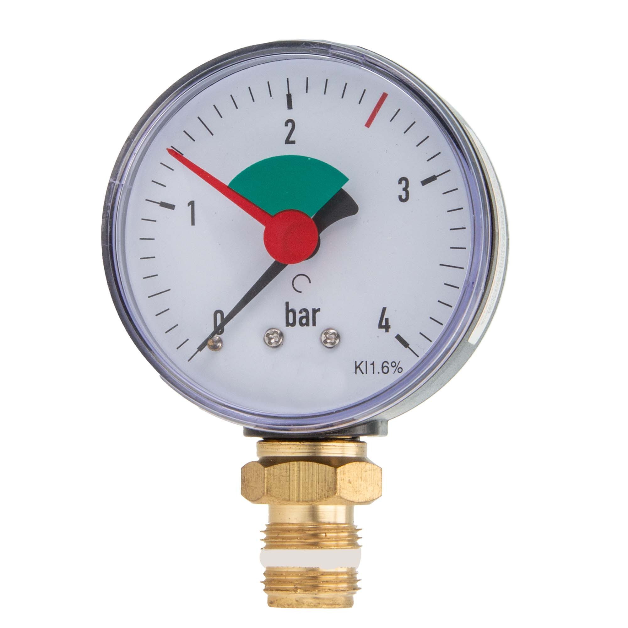 tecuro Heizkörper Heizungsmanometer 0-4 bar, Ø günstig online kaufen