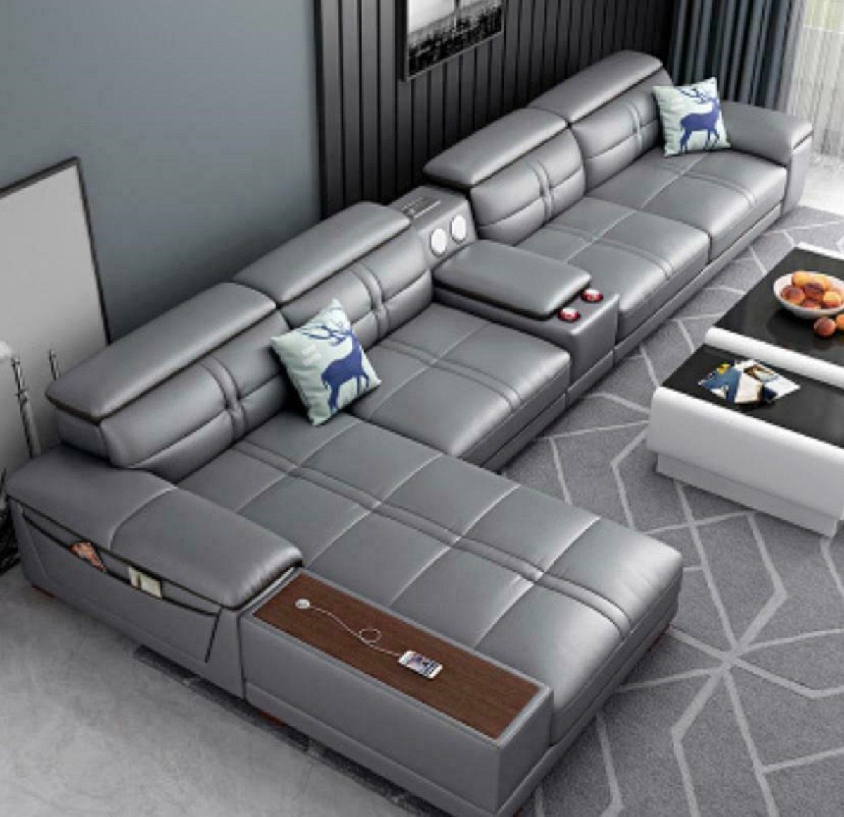 JVmoebel Ecksofa, Wohnlandschaft Ecksofa L-form Polster Sofa Sofas Relax Sitz Möbel