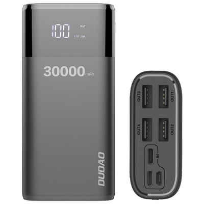 Dudao »Powerbank 30000mAh Extrem Hohe Kapazität, Externer Akku mit 4 Output USB Schnellladung Max 4A, Akkupack mit LED Anzeige« Powerbank