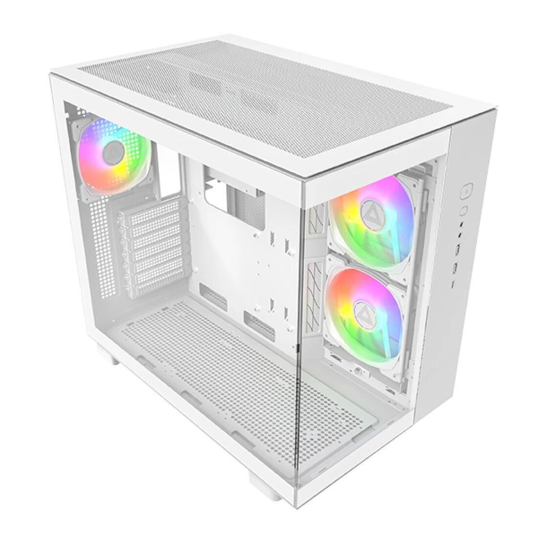 MONTECH PC-Gehäuse KING 65 PRO (weiß, Tempered Glas x 2)