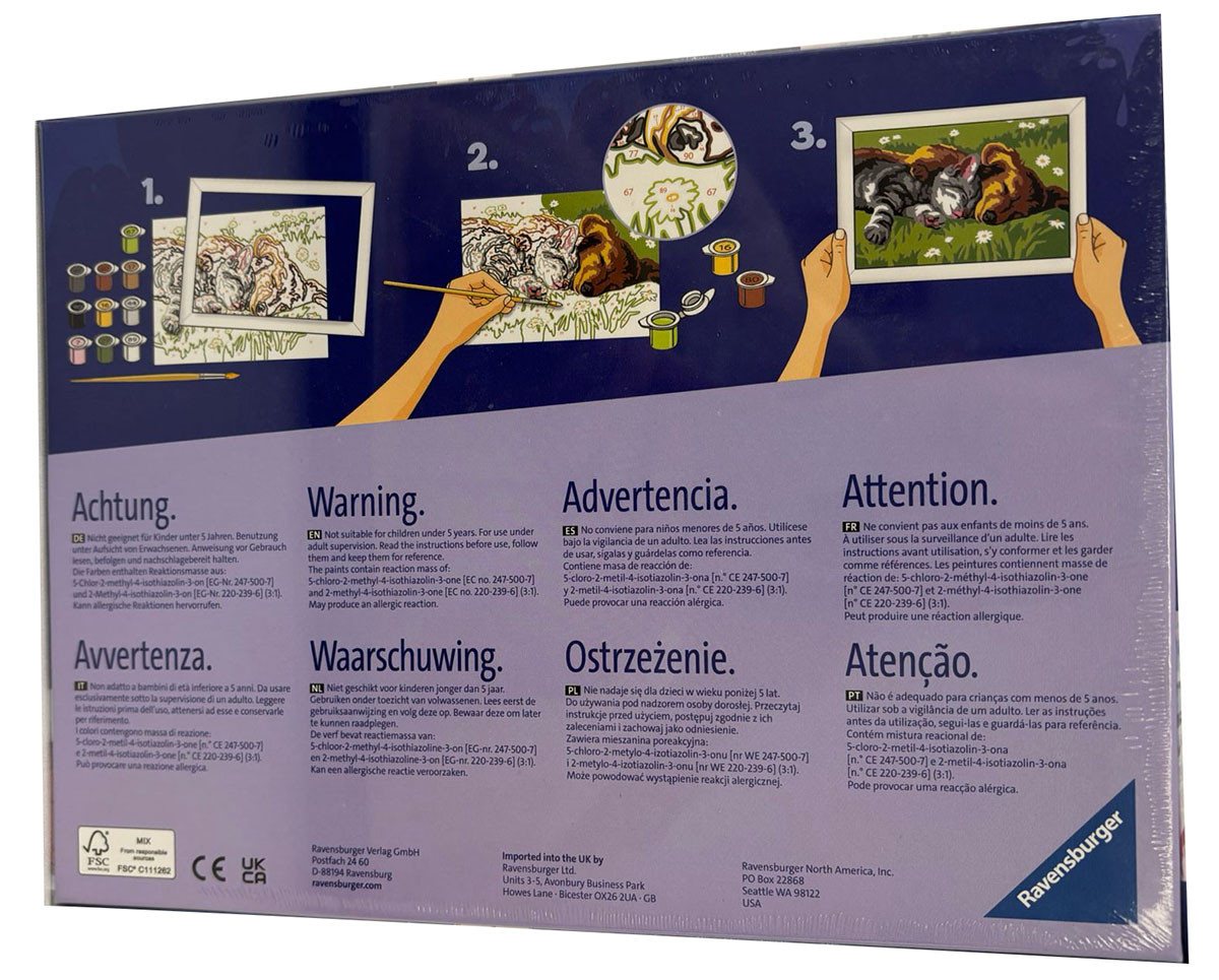 Thumbnail - Ravensburger Malen nach Zahlen CreArt Spring Hirsch Rotkehlchen Malen nach Zahlen 10 Acrylfarben Malt