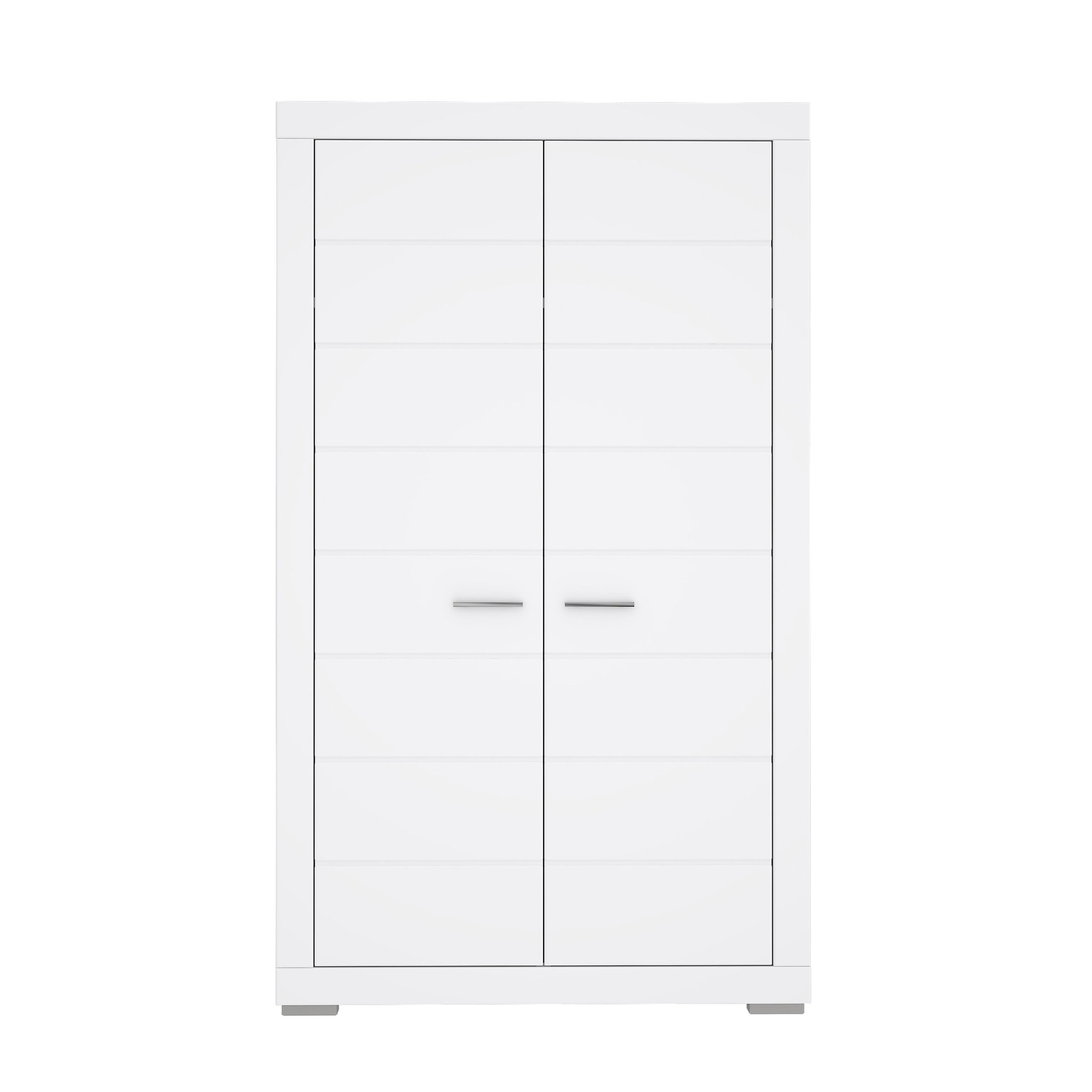 freiraum Kleiderschrank SNOW 2 Türen, 1 Stange, 1 Boden, in weiß - 116x198,5x59,3cm (BxHxT)