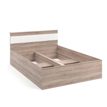 VitaliSpa® Bett Bettgestell Holzbett Doppelbett 140x200cm Adria mit Kopfteil