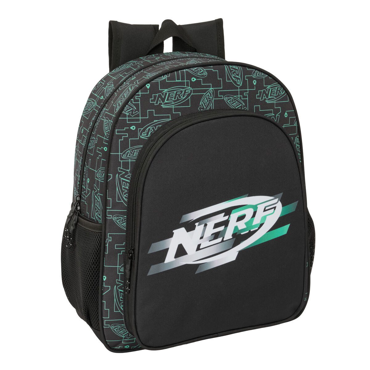 Nerf Kinderrucksack Rucksack Kinderrucksack Freizeitrucksack Nerf Game Schwarz 32 x 38 x 1