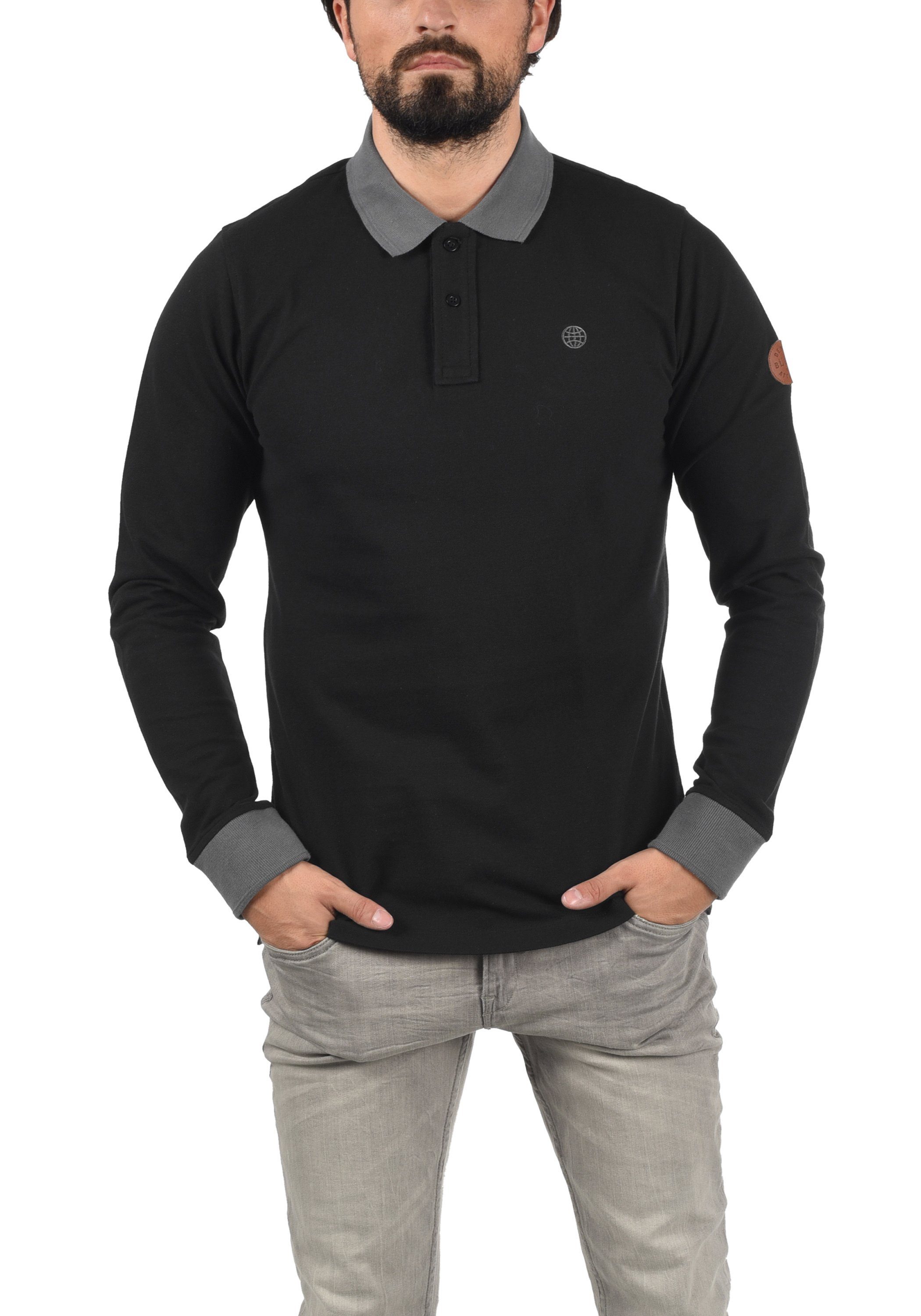 Blend Langarm-Poloshirt BHRalle (1-tlg) Longsleeve mit verlängerter Rückenpartie