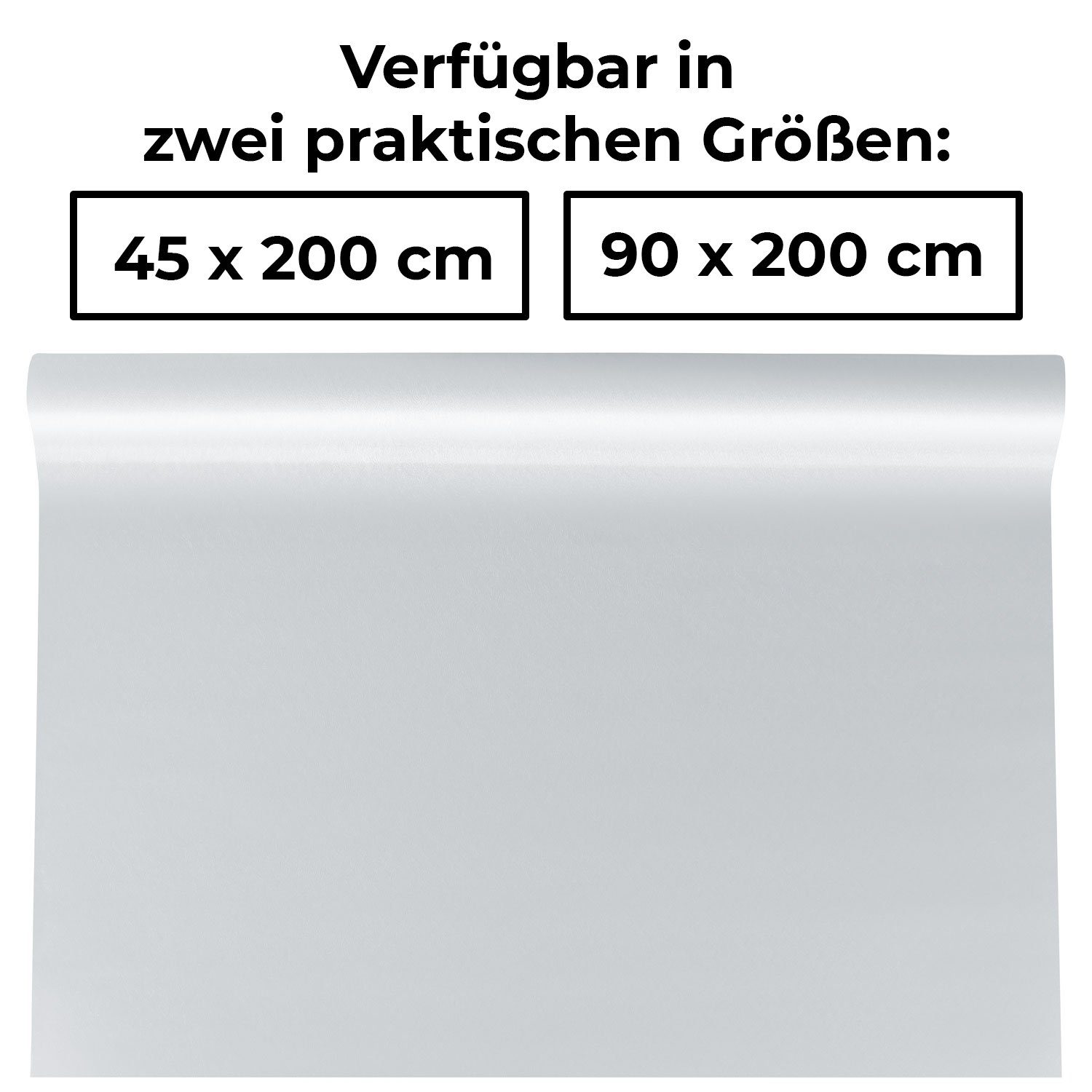 Fensterfolie 1PLUS Fensterfolie Milchglasfolie (grob), SELBSTKLEBEND, statisch haftend, Sichtschutzfolie Blickschutzfolie für Fenster, Tür, Glas-Trennwand für Küche Bad und Büro, shelfmade