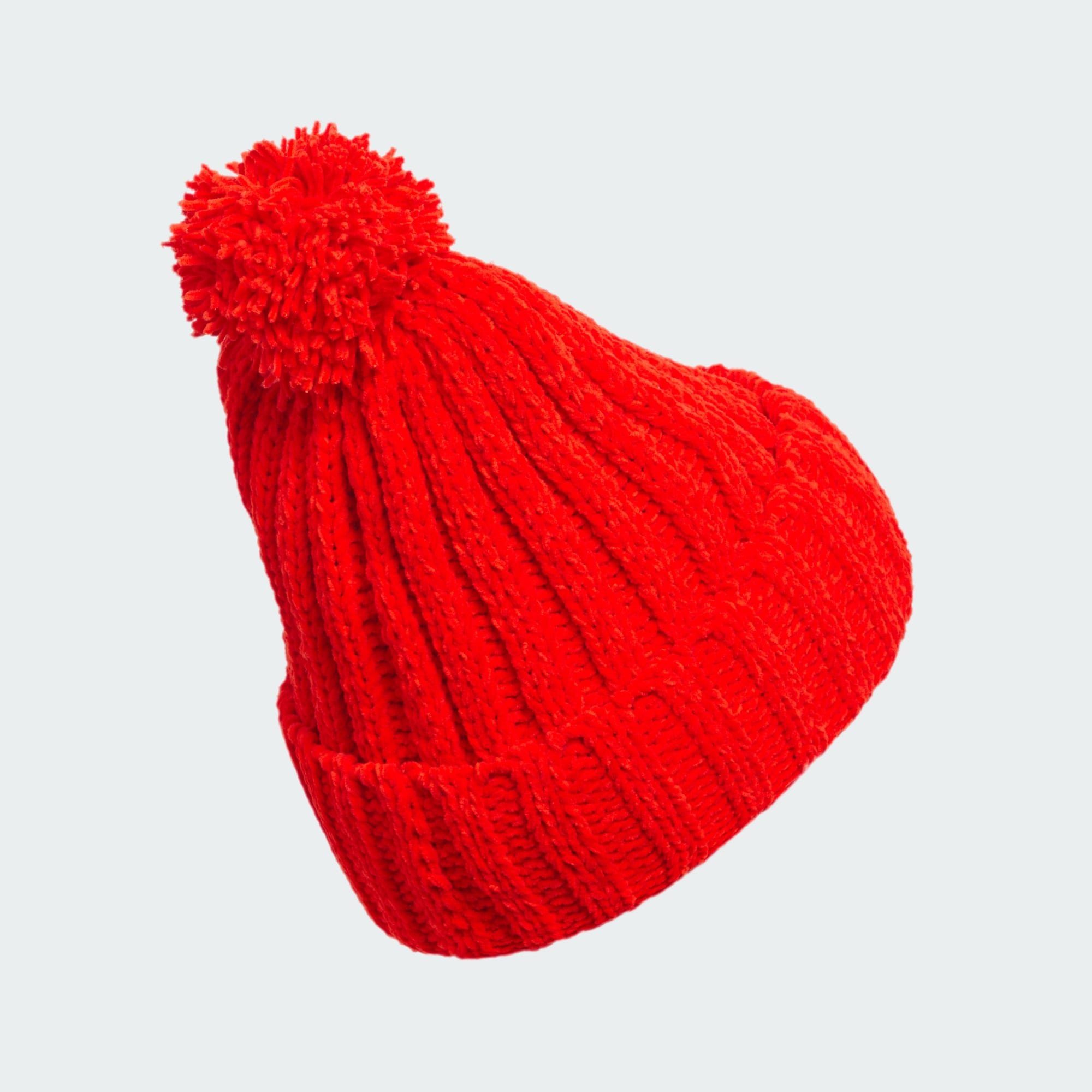 Performance Red Beanie BOMMELMÜTZE CABLE-KNIT CHENILLE adidas Bright