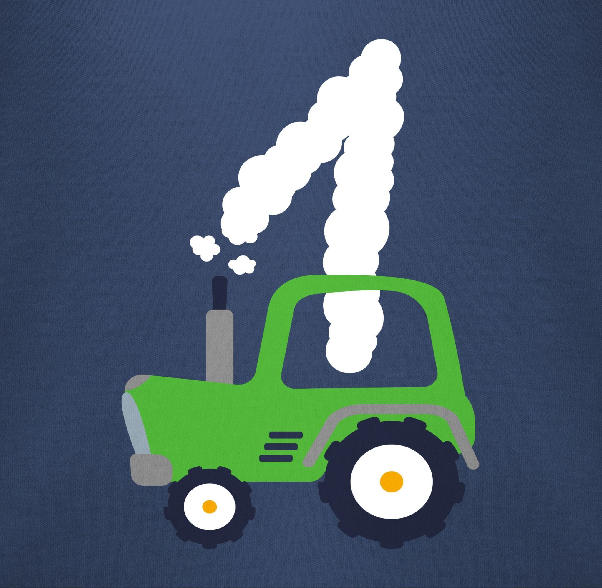Shirtracer T-Shirt Traktor Geburtstag Eins Navy Geburtstag 1 1. Blau