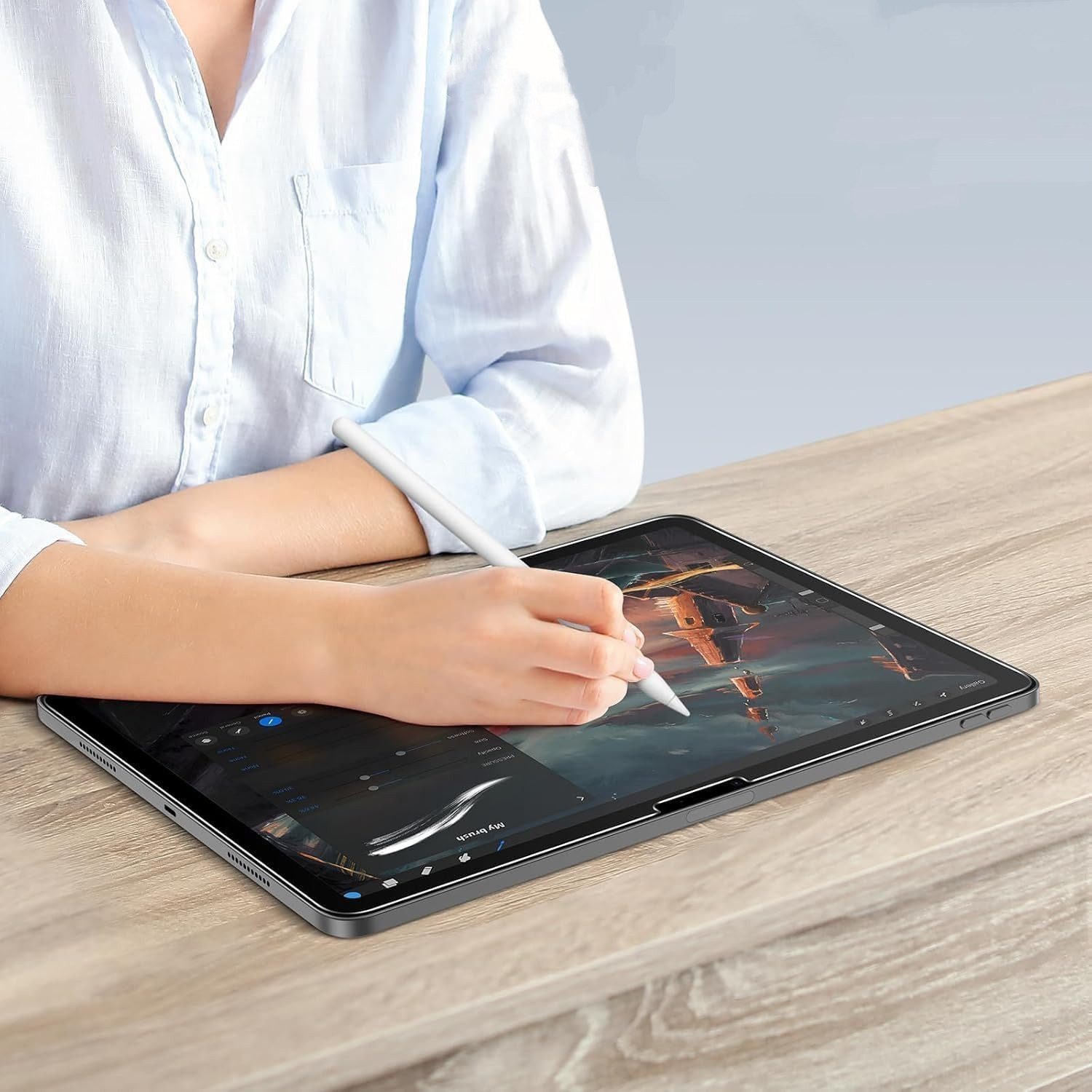 CLM-Tech Displayschutzglas 2X für iPad Pro 11 Zoll M5/M4 (2025/2024), Set, 2 Stück, Kristallklar Anti-Fingerabdruck und blasenfreie Anbringung – Bild 3 von 5