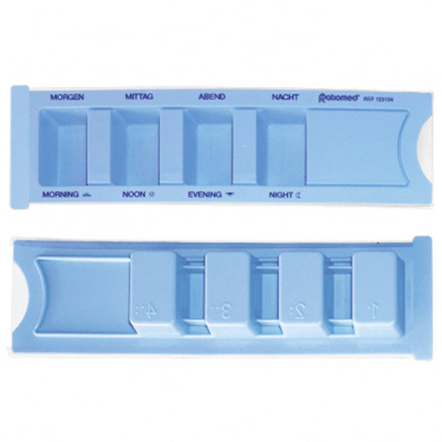 Pillendose Pillendose blau - 4 Fächer, 1 Stück
