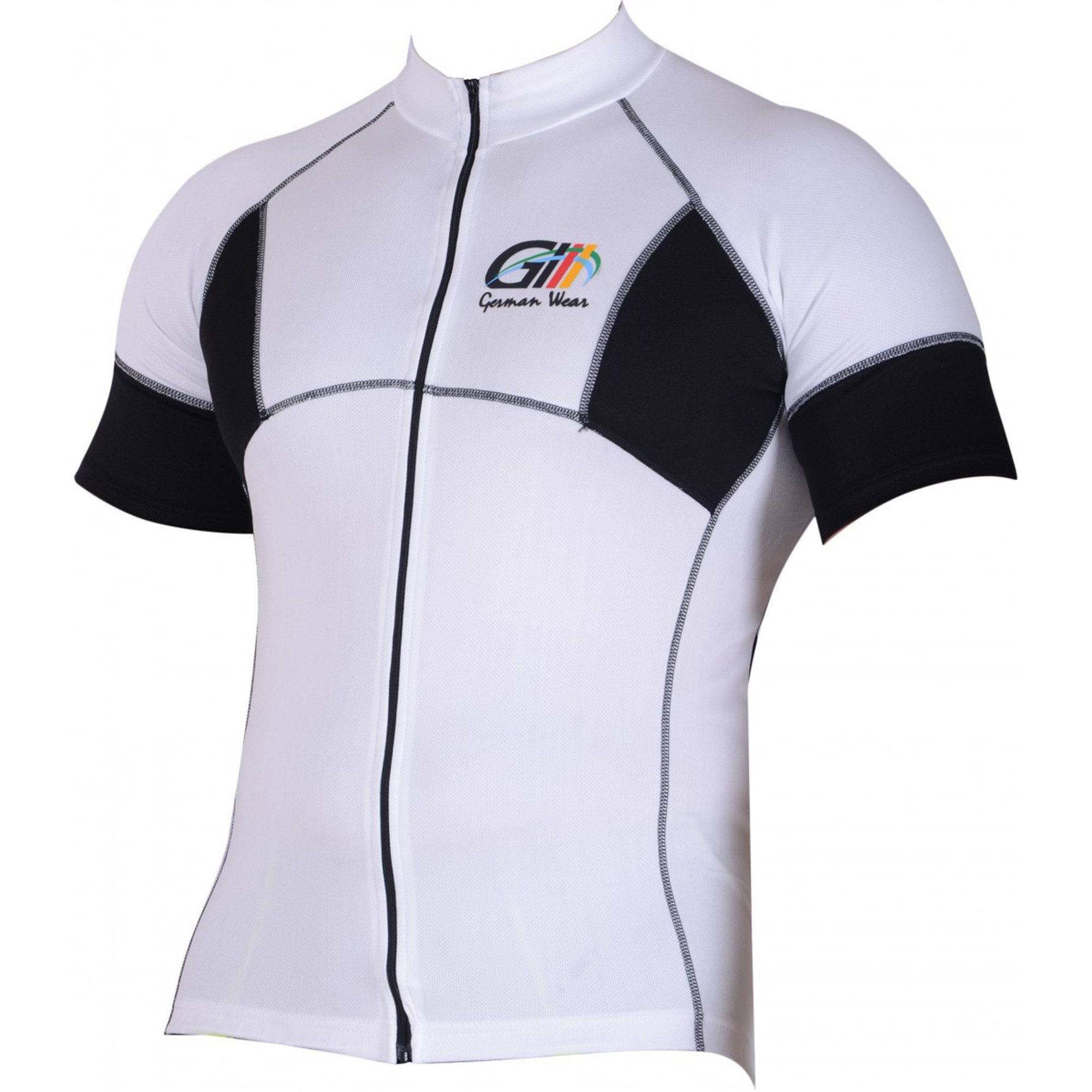 German Wear Radtrikot 1057 Jersey White/Black Herren Radler-Trikot Jersey