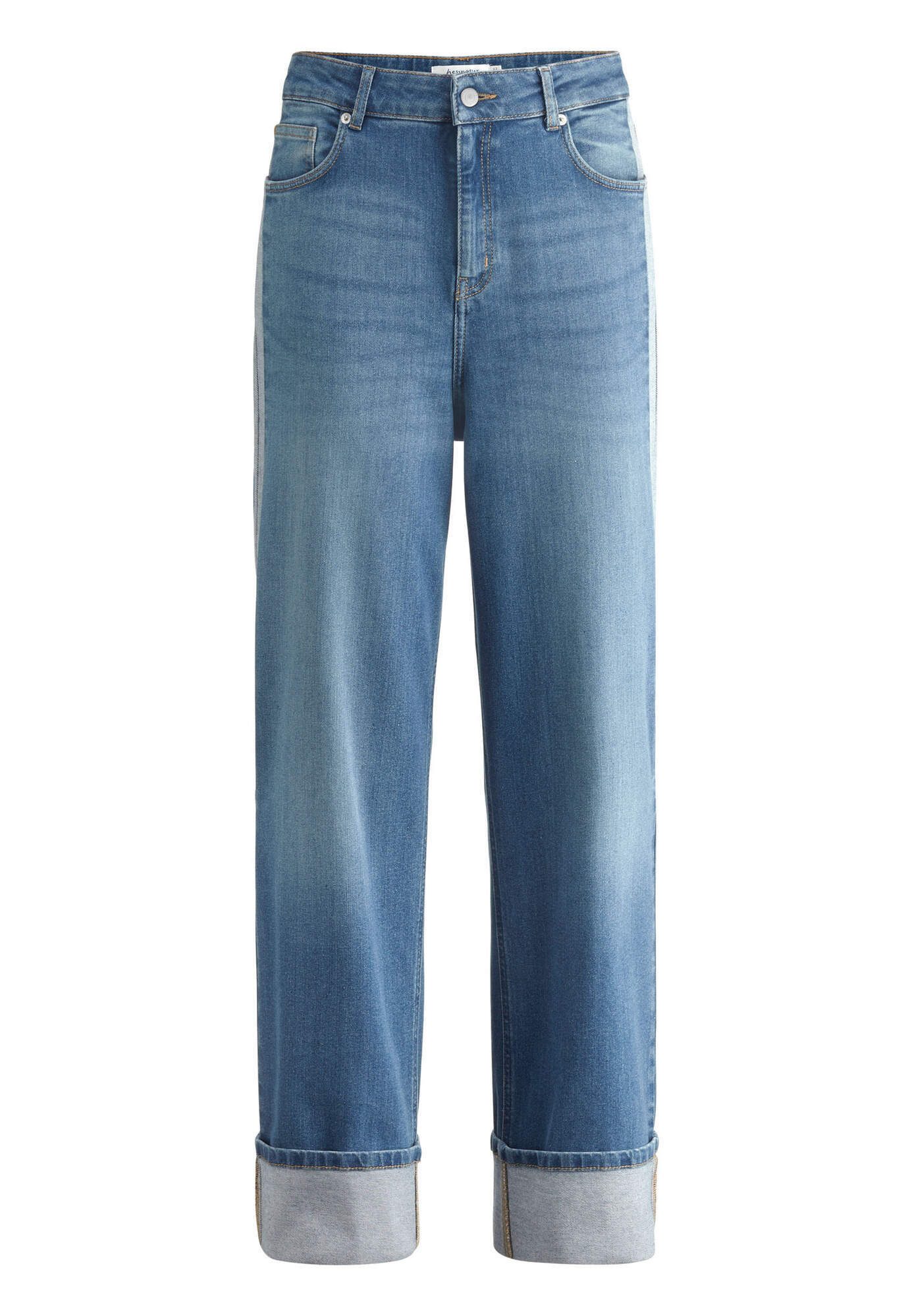 Hessnatur 5-Pocket-Jeans High Waist Wide Leg Relaxed aus Bio-Denim (1-tlg)