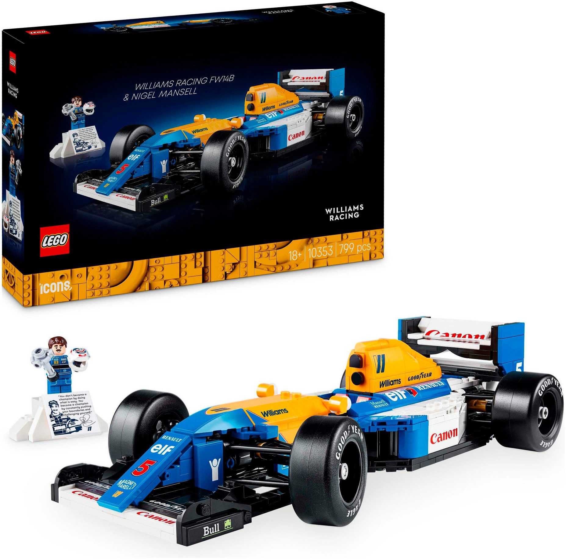 LEGO® Williams Racing FW14B mit Nigel Mansell (10353), LEGO® Icons Konstruk günstig online kaufen