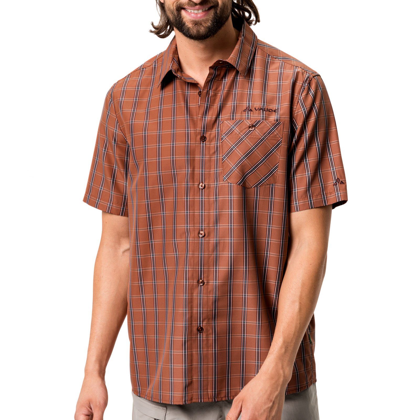 Shirt auburn hergestellt Albsteig 42636-359 Funktionshemd aus III Holzfasern VAUDE