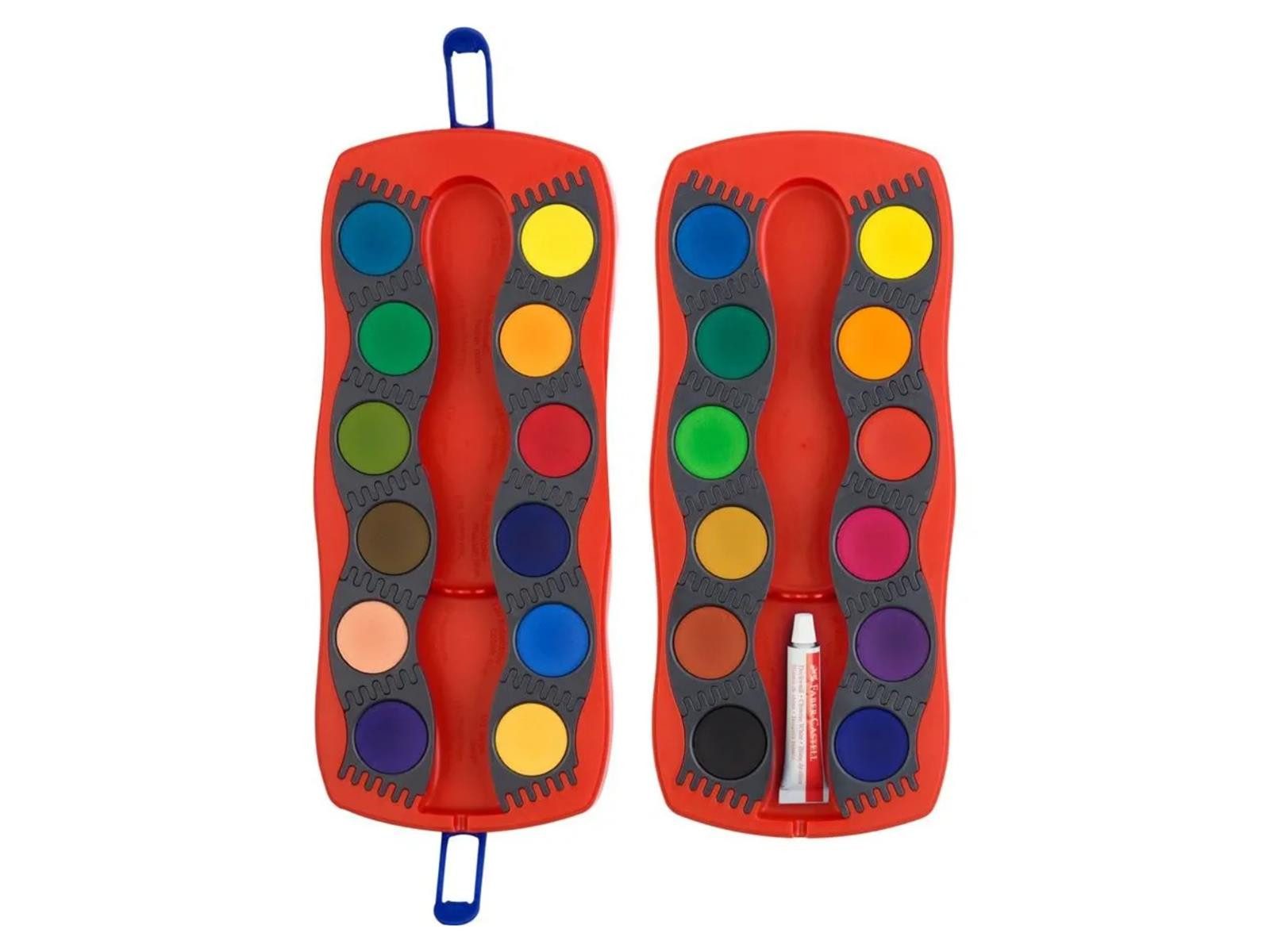 Faber-Castell Farbkasten Faber-Castell Connector Farbkasten - 24 Farben - rot