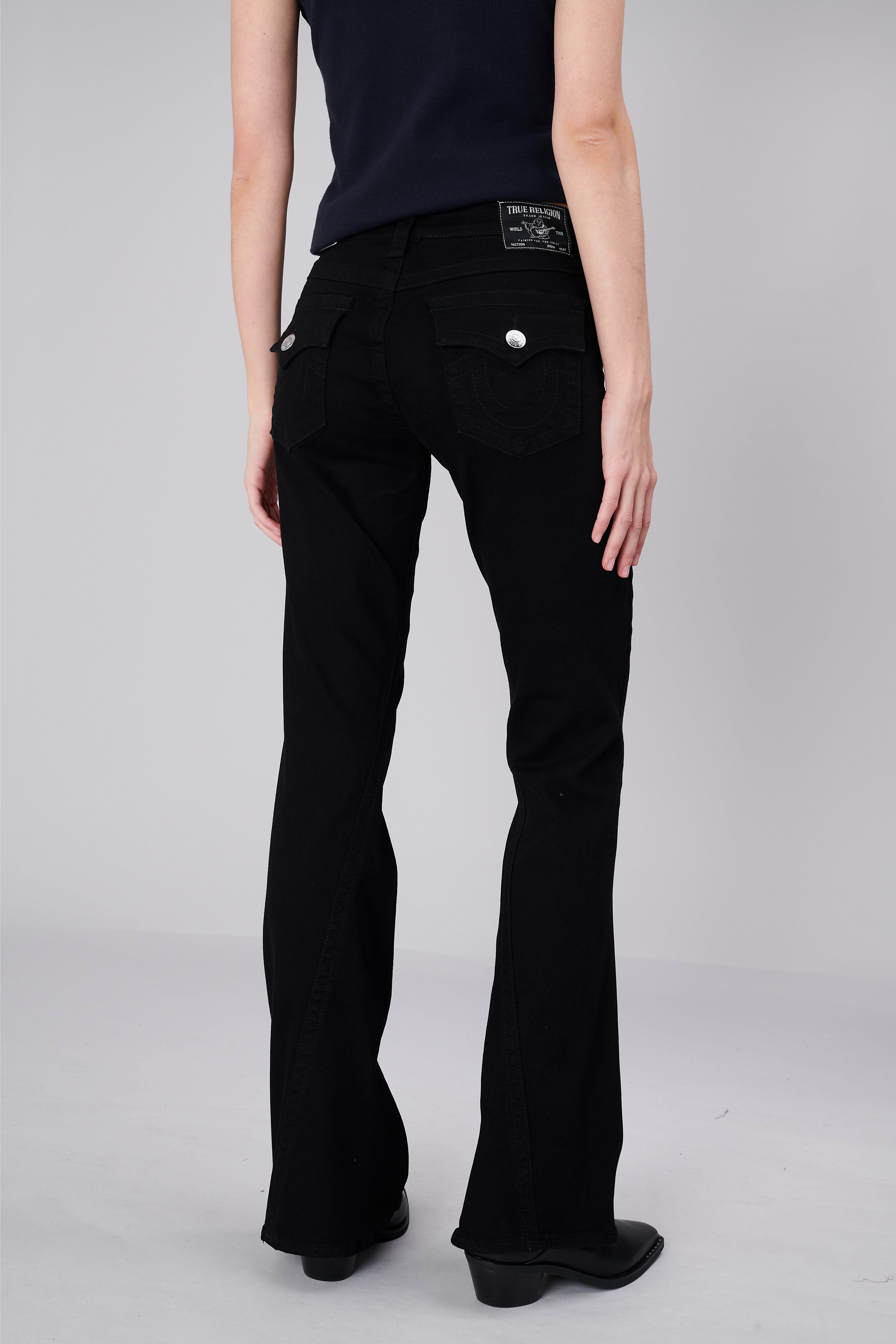 True Religion Bootcut-Jeans JOEY MID RISE FLARE FLAP Baumwollmischung, Flared fit – Bild 4 von 5