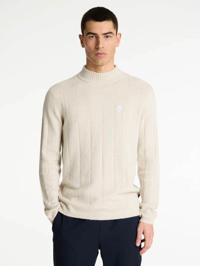 CHASIN' Strickpullover – Regular Fit Pullover – Mockneck Sweater – Rippstri