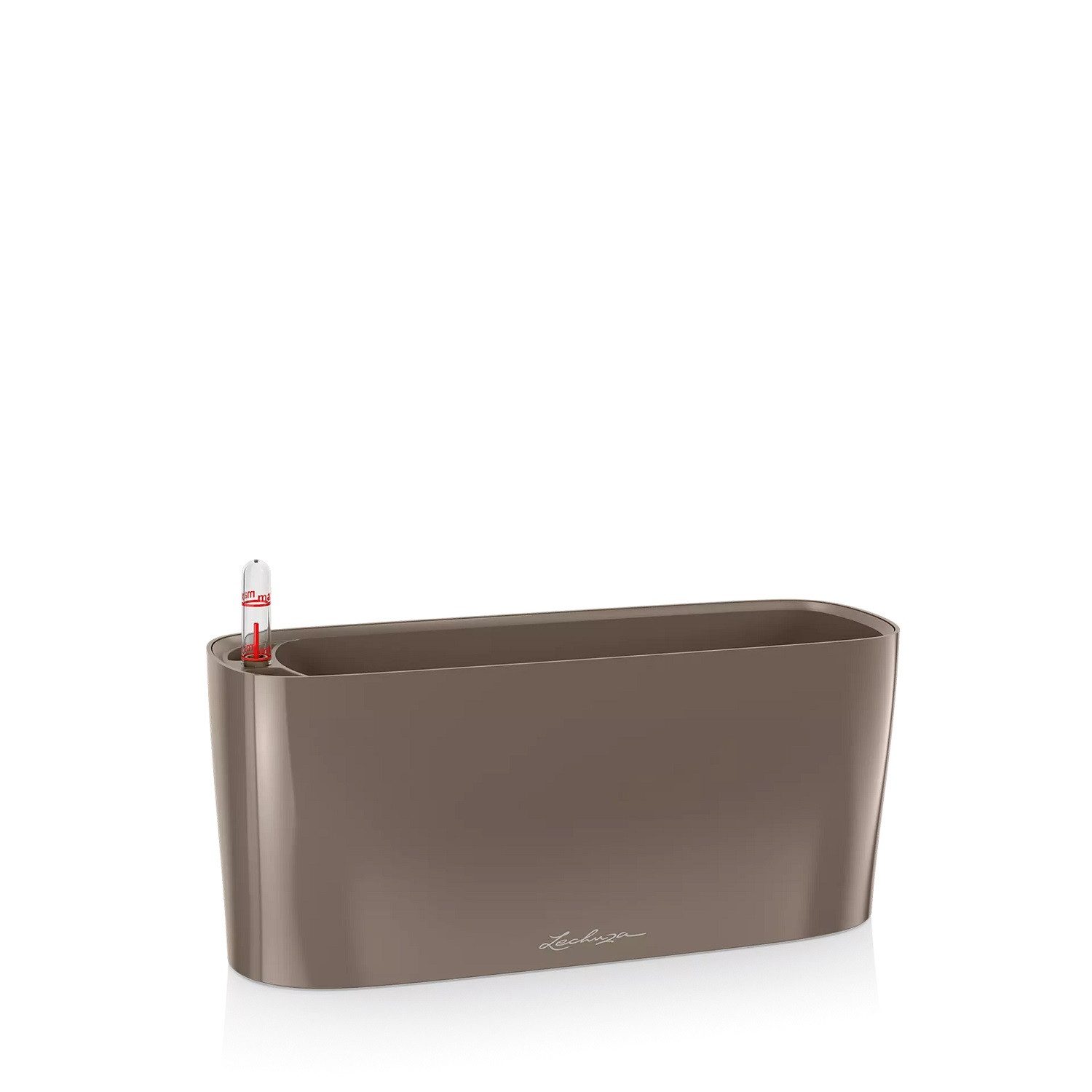 Lechuza® Blumentopf Pflanzgefäß Delta 10 taupe hochglanz