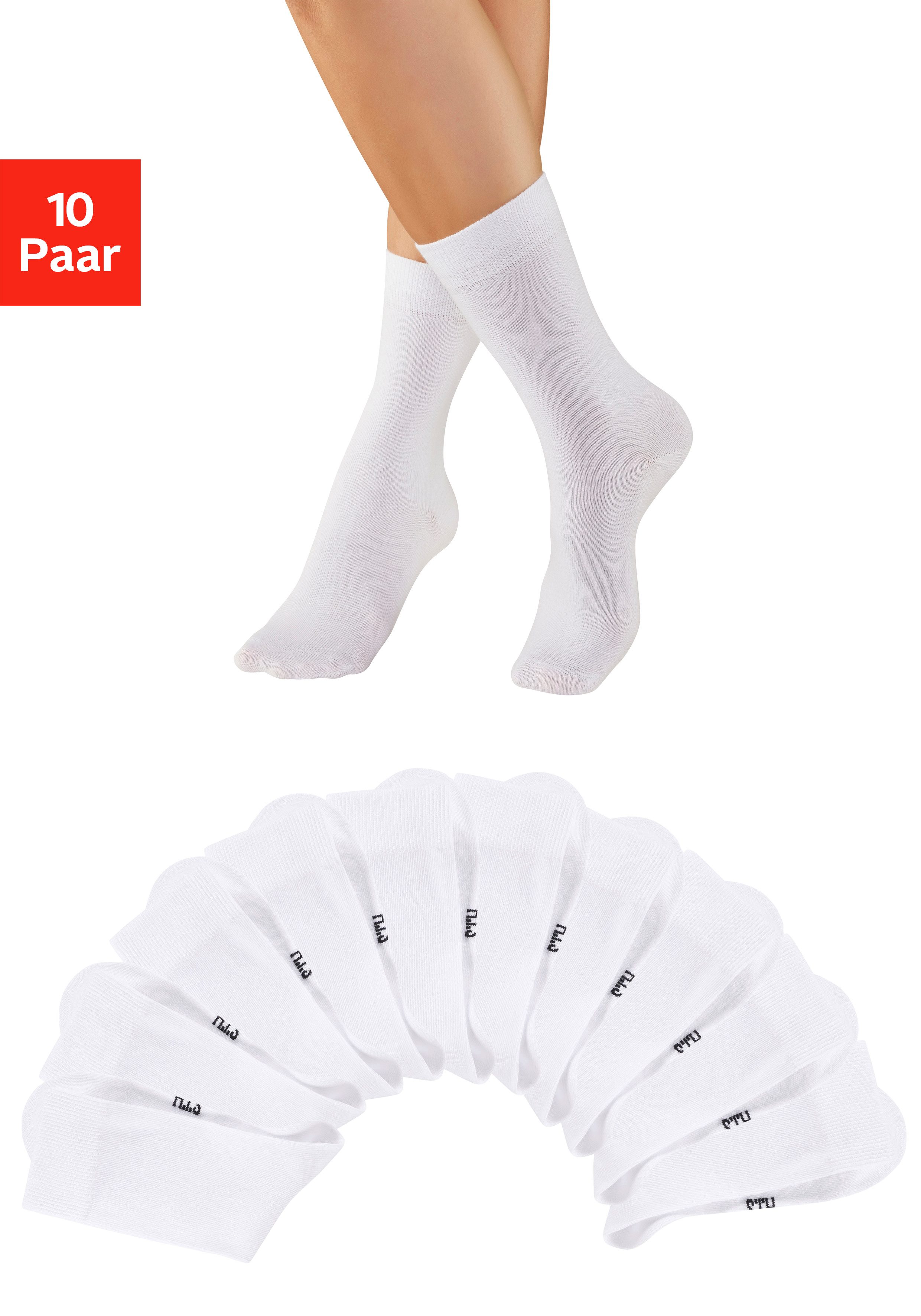 H.I.S Freizeitsocken (Packung, 10-Paar) mit weichen Rippbündchen. Reduzierter Preis € 19,99. Unverbindliche Preisempfehlung € 29,99, (€ 2,00 pro 1 Paar)