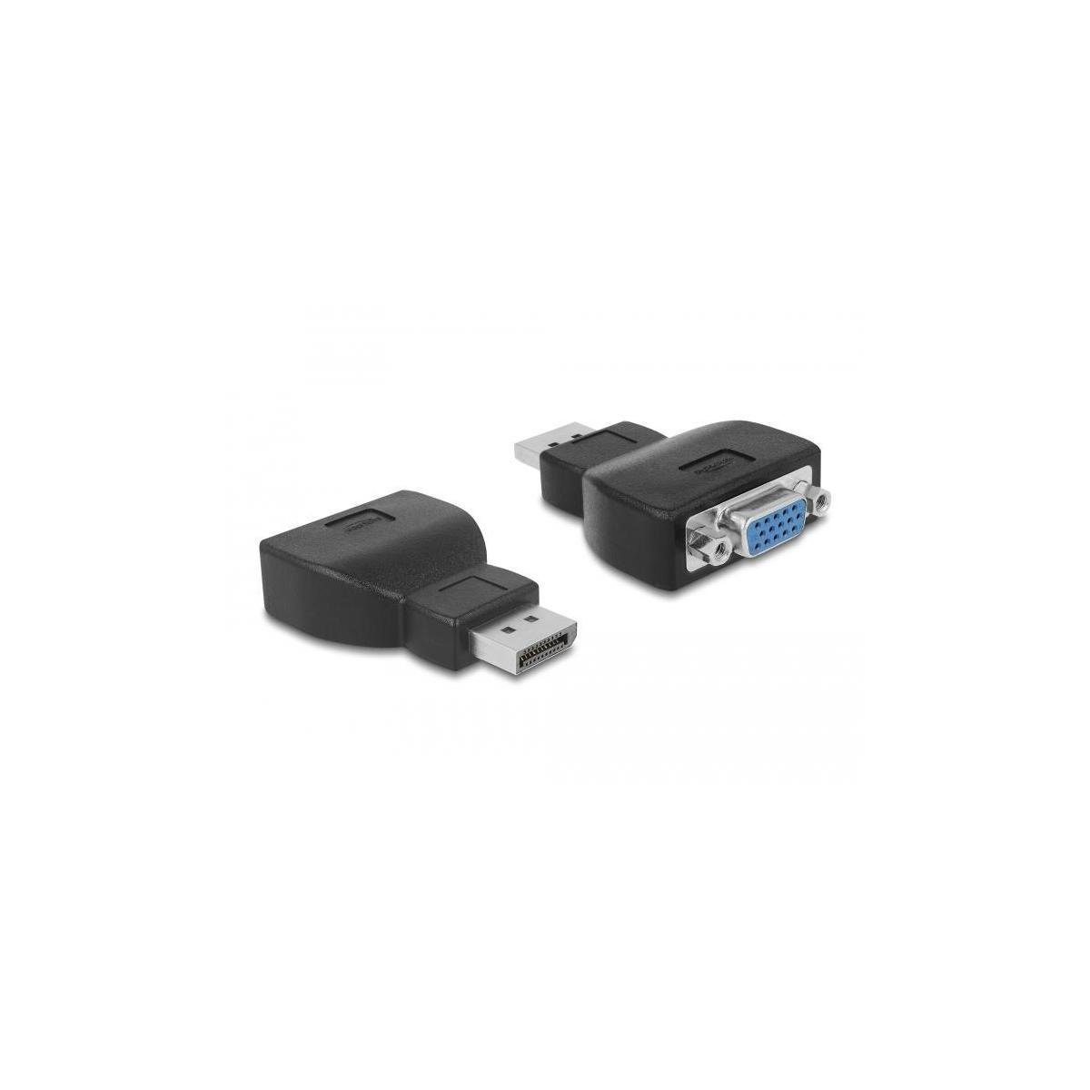Delock 65567 - Adapter DisplayPort 1.2 Stecker zu VGA Buchse schwarz Computer-Kabel, Display Port, DisplayPort