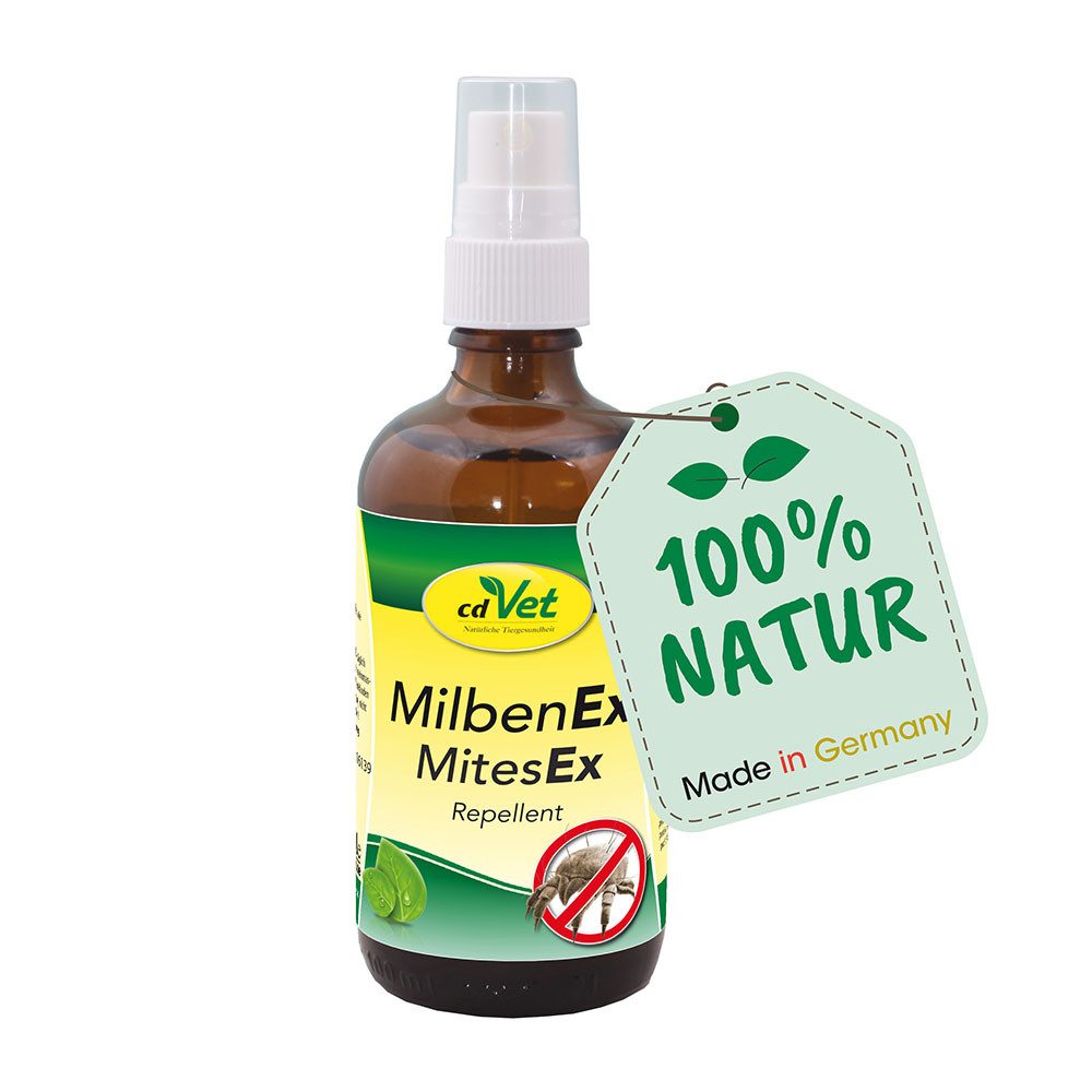 cdVet Fellpflege MilbenEx, 100 ml, befreit das Fell von Milben, auch für Jungtiere von cdVet