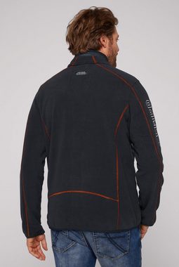 CAMP DAVID Fleecepullover mit Logostickereien