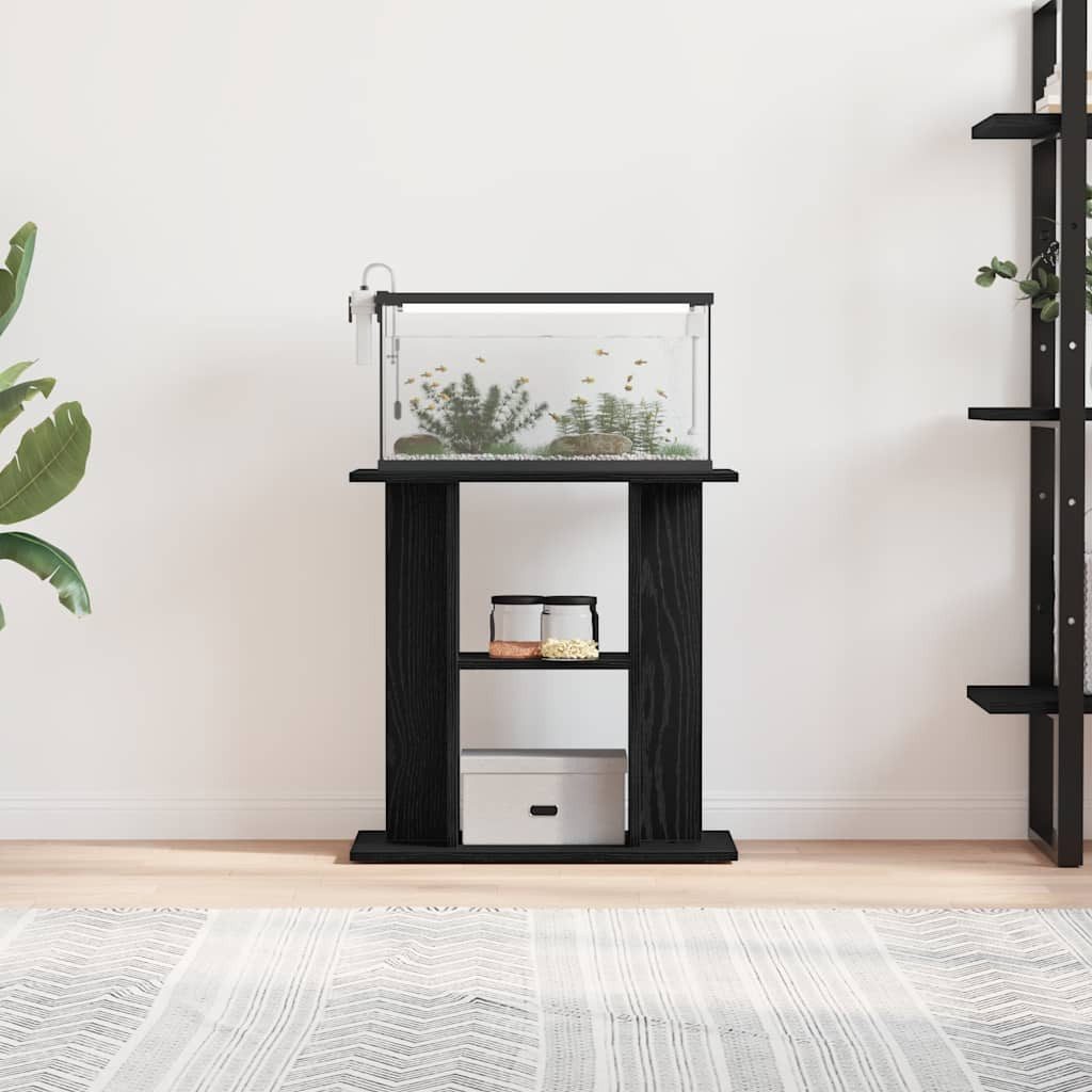 vidaXL Aquariumunterschrank Aquariumständer Schwarz Eichen-Optik 60x30x60 günstig online kaufen