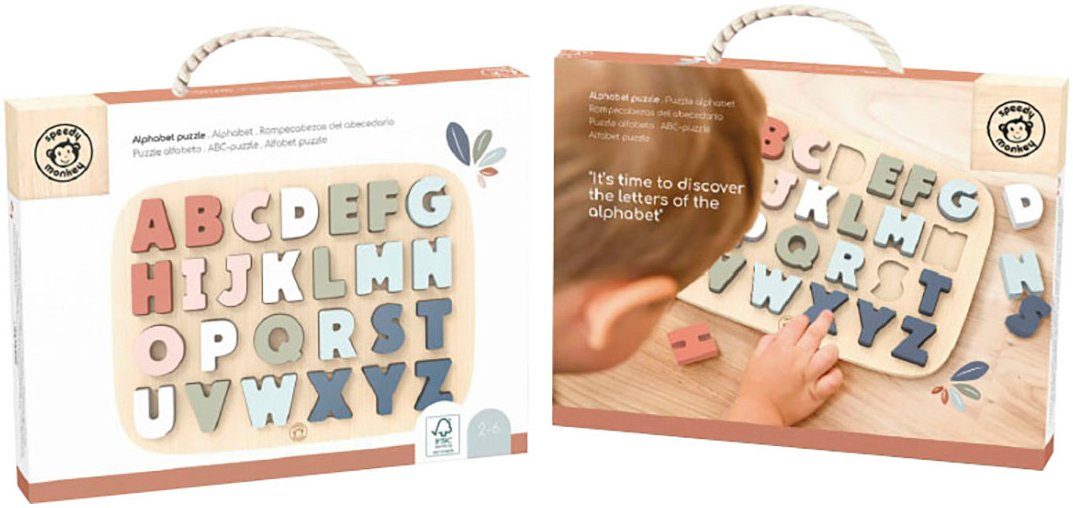 speedy monkey Steckpuzzle ABC-Puzzle, 26 Puzzleteile, günstig online kaufen