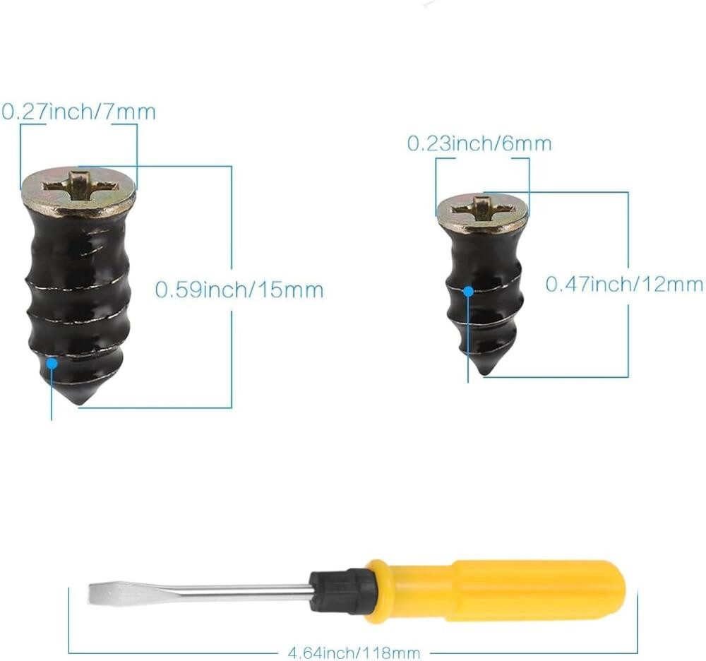 FELIXLEO Tire Repair Kit, 40-Piece Tire Repair Kit for Cars and Motorcycles, Tubeless Repair Kit, 1-Piece