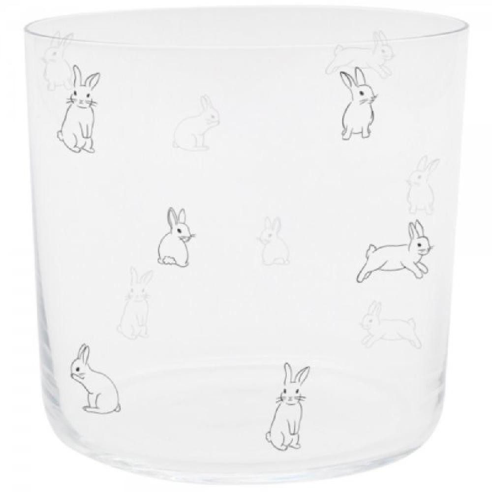 Eulenschnitt Osterhase Trinkglas Kaninchen Schwarz (350ml)