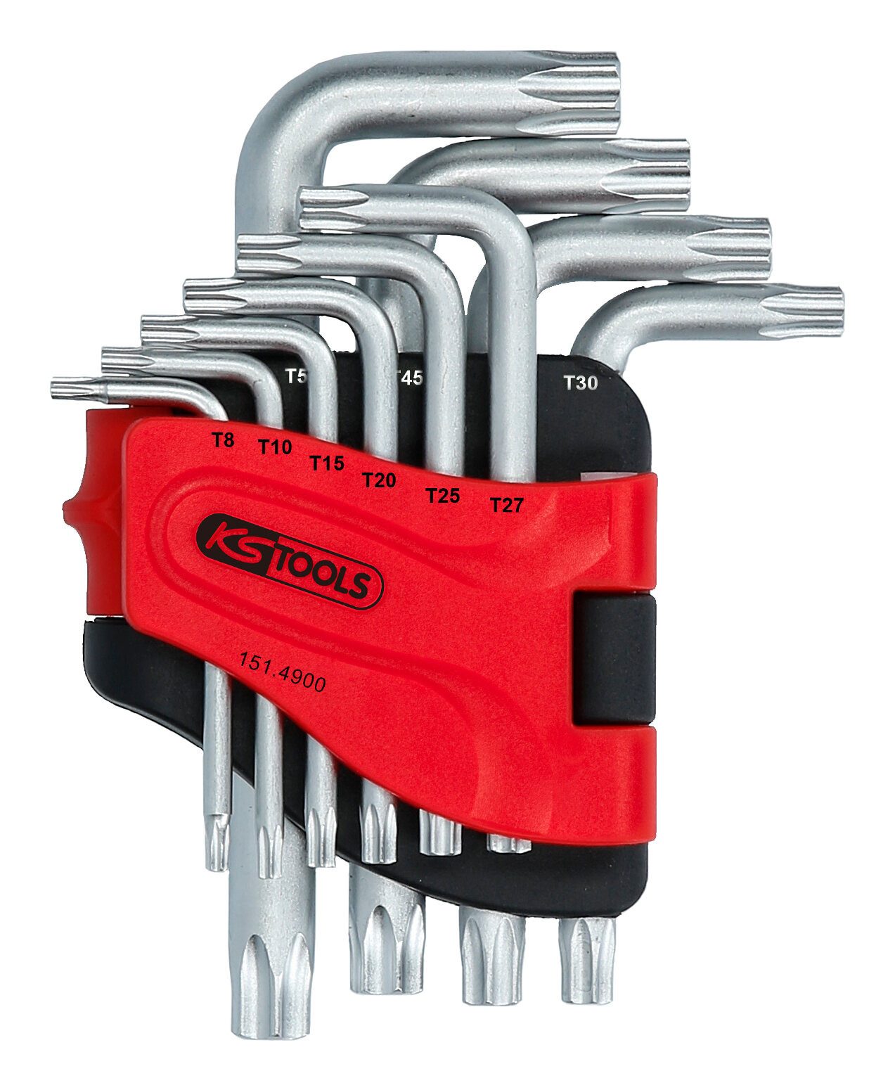 KS Tools Stiftschlüssel (10 St), Torx-Winkelstiftschlüssel-Satz, kurz, 10-teilig