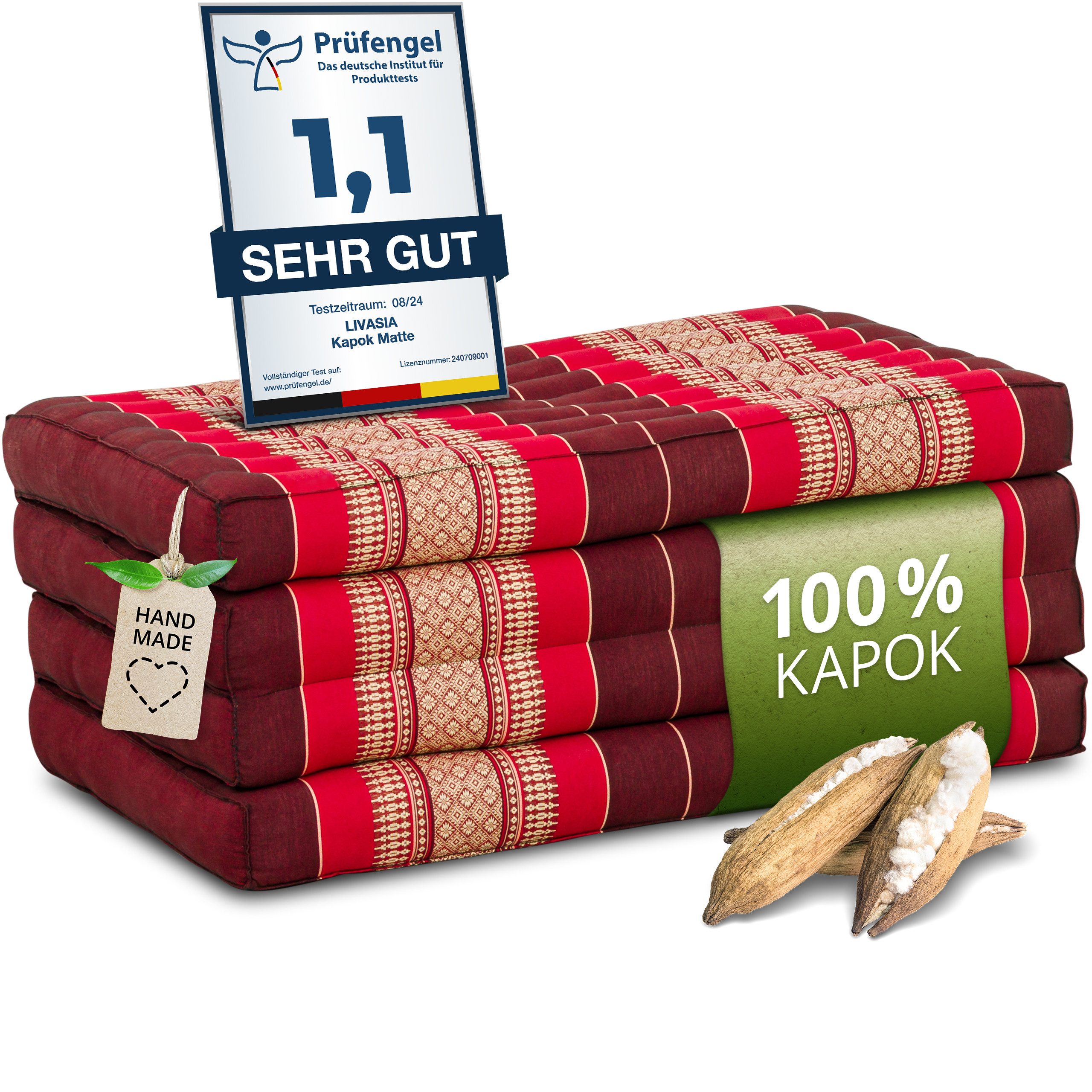 Klappmatratze Faltmatratze 80 cm (Classic) - 200x80x8cm, livasia, 8 cm hoch günstig online kaufen