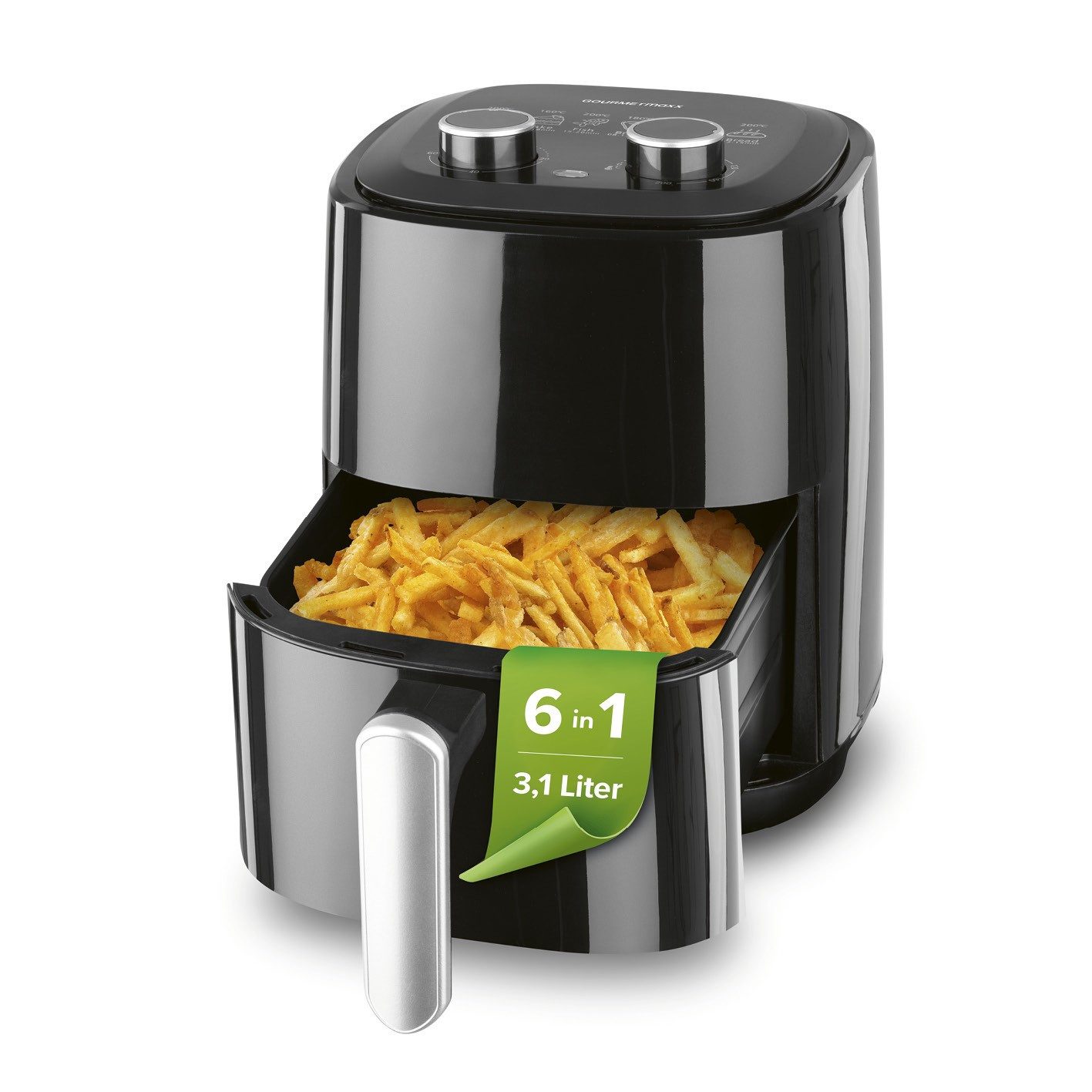 GOURMETmaxx Heißluftfritteuse, 1350 W, 3,1L, 80 - 200°C Timer