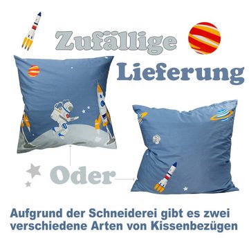 Kinderbettwäsche »YZTX«, KEAYOO, Astronaut und Rakete Muster 100% Baumwolle für Kinder