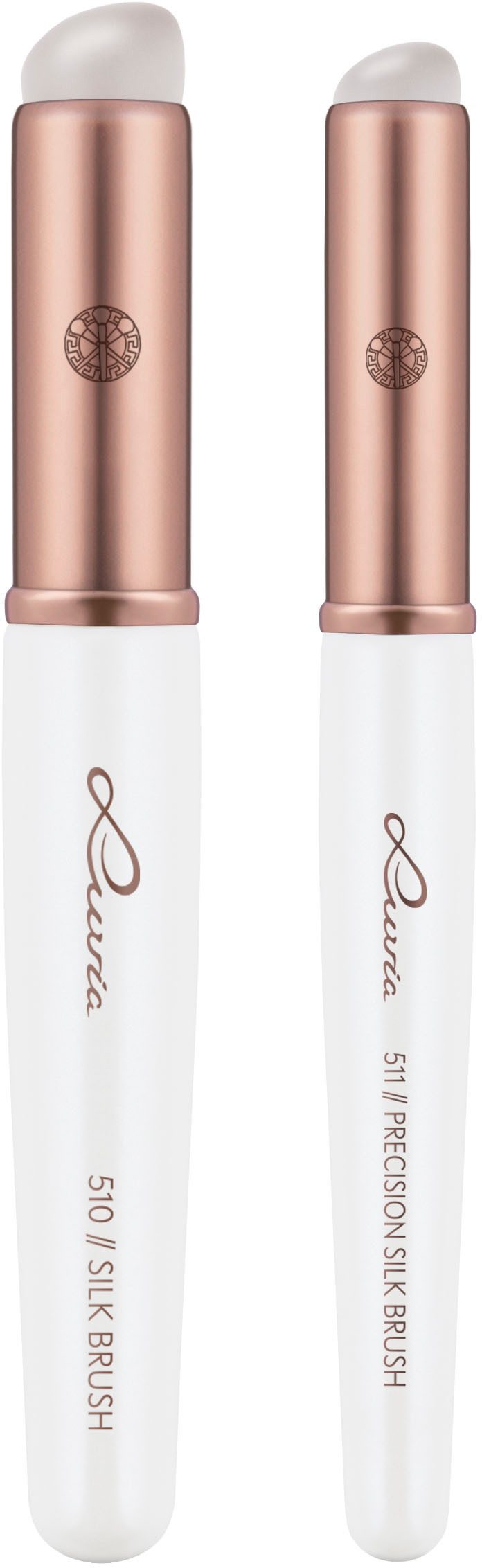 Luvia Cosmetics Kosmetikpinsel-Set SILK BRUSH DUO, 2 tlg., Für makelloses Make-up ohne schmutzige Hände.